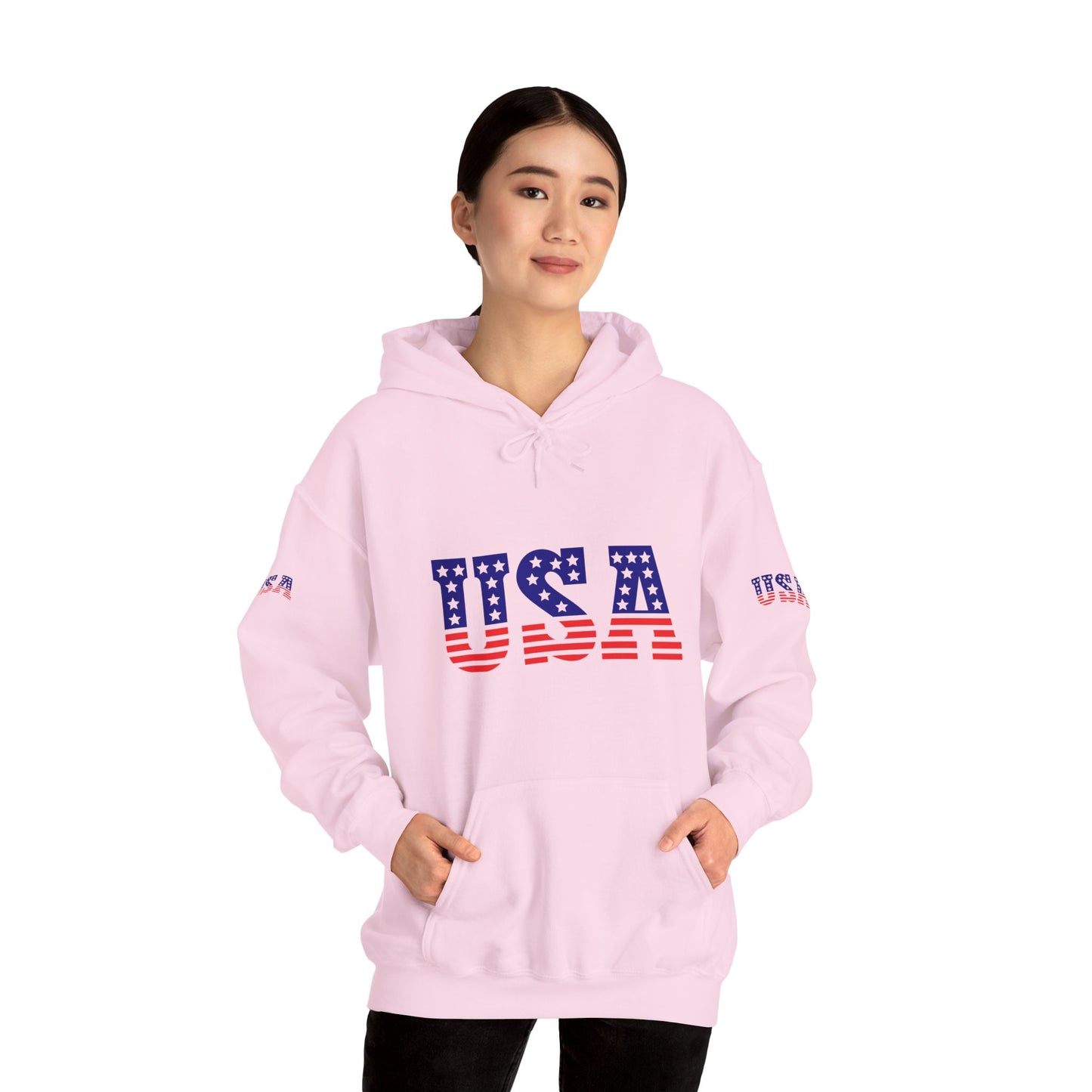 Princess Grace USA Proud Unisex Heavy Blend Hooded Sweatshirt Patriotic Eagle Design