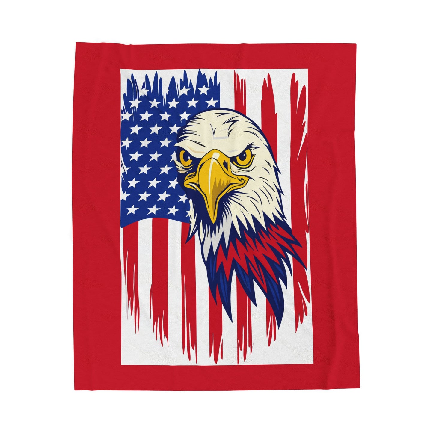 Princess Grace  Patriotic Eagle Velveteen Plush Blanket  Cozy Throw for Independence Day