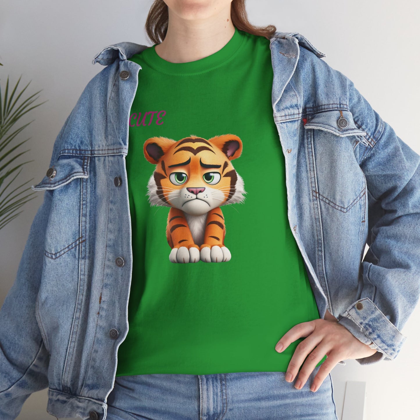 Princess Grace Cute Cartoon Tiger Unisex Heavy Cotton Tee