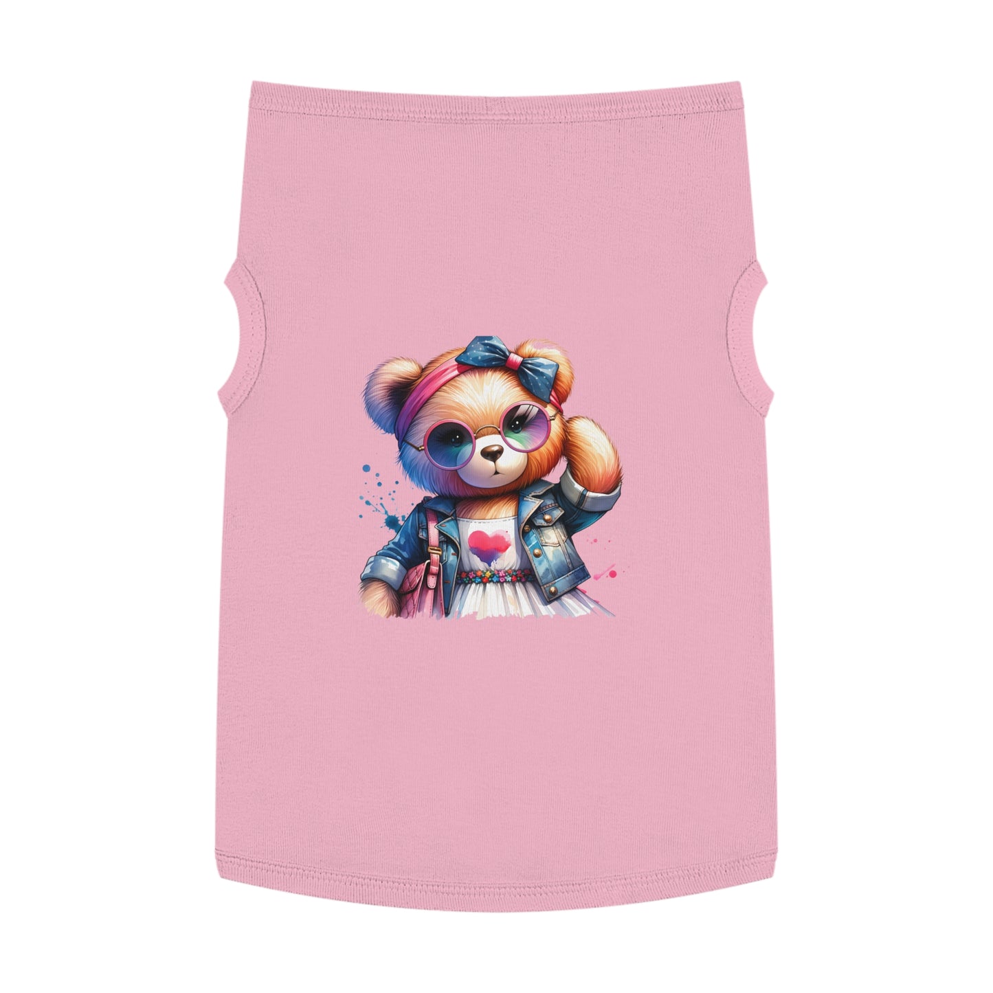 Princess Grace CUTE Bear Graphic Pet Tank Top Stylish and Fun Dog Apparel