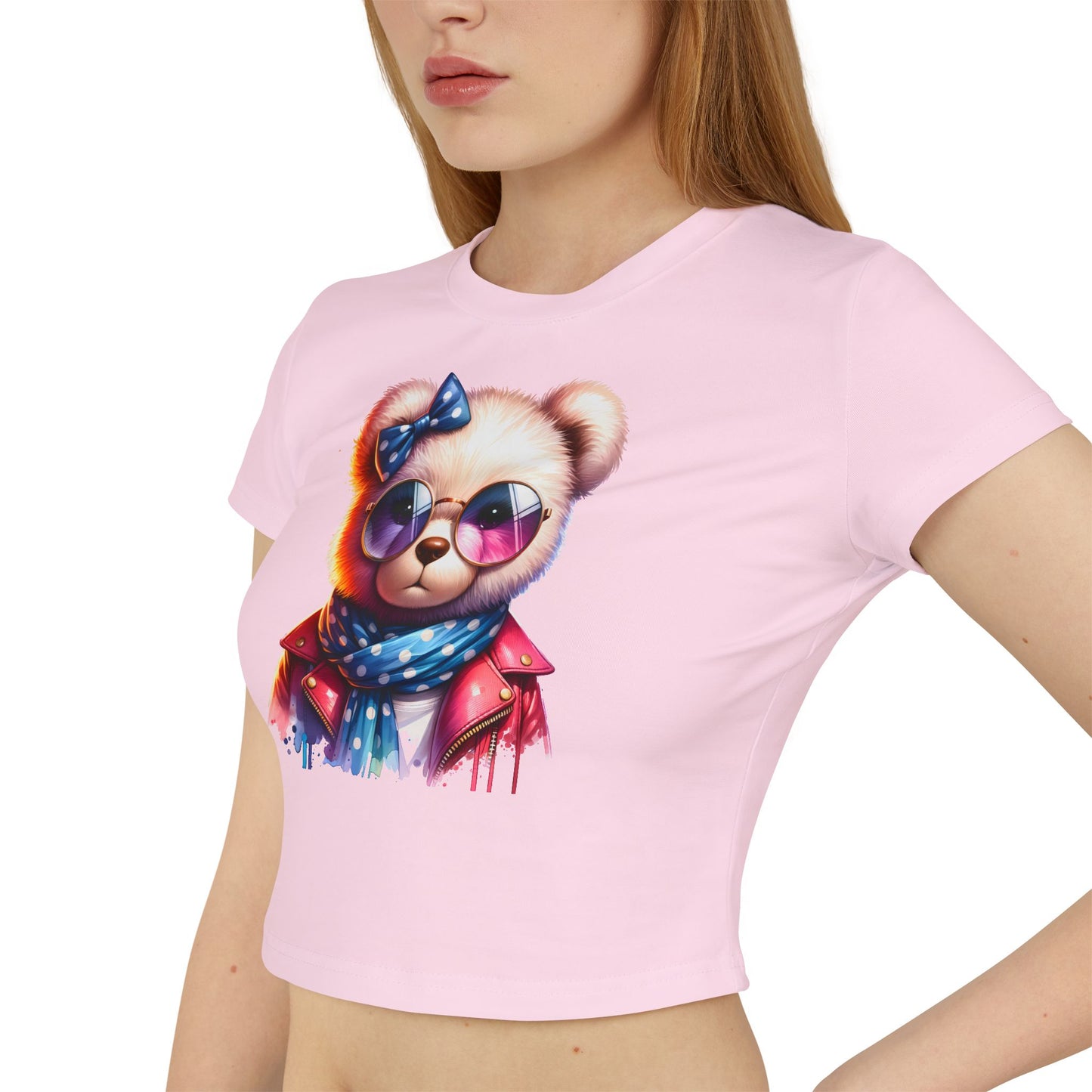 Princess Grace Cute Bear Sunglasses Baby Tee Trendy