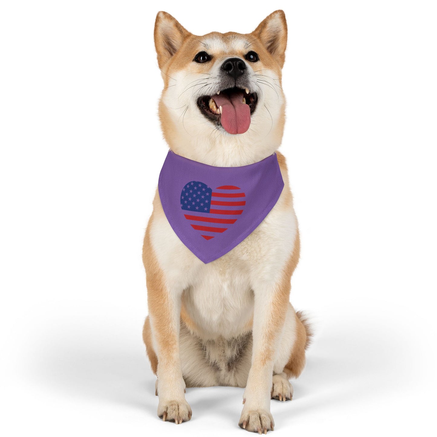Princess Grace Patriotic Pet Bandana Collar American Heart Design for Dogs