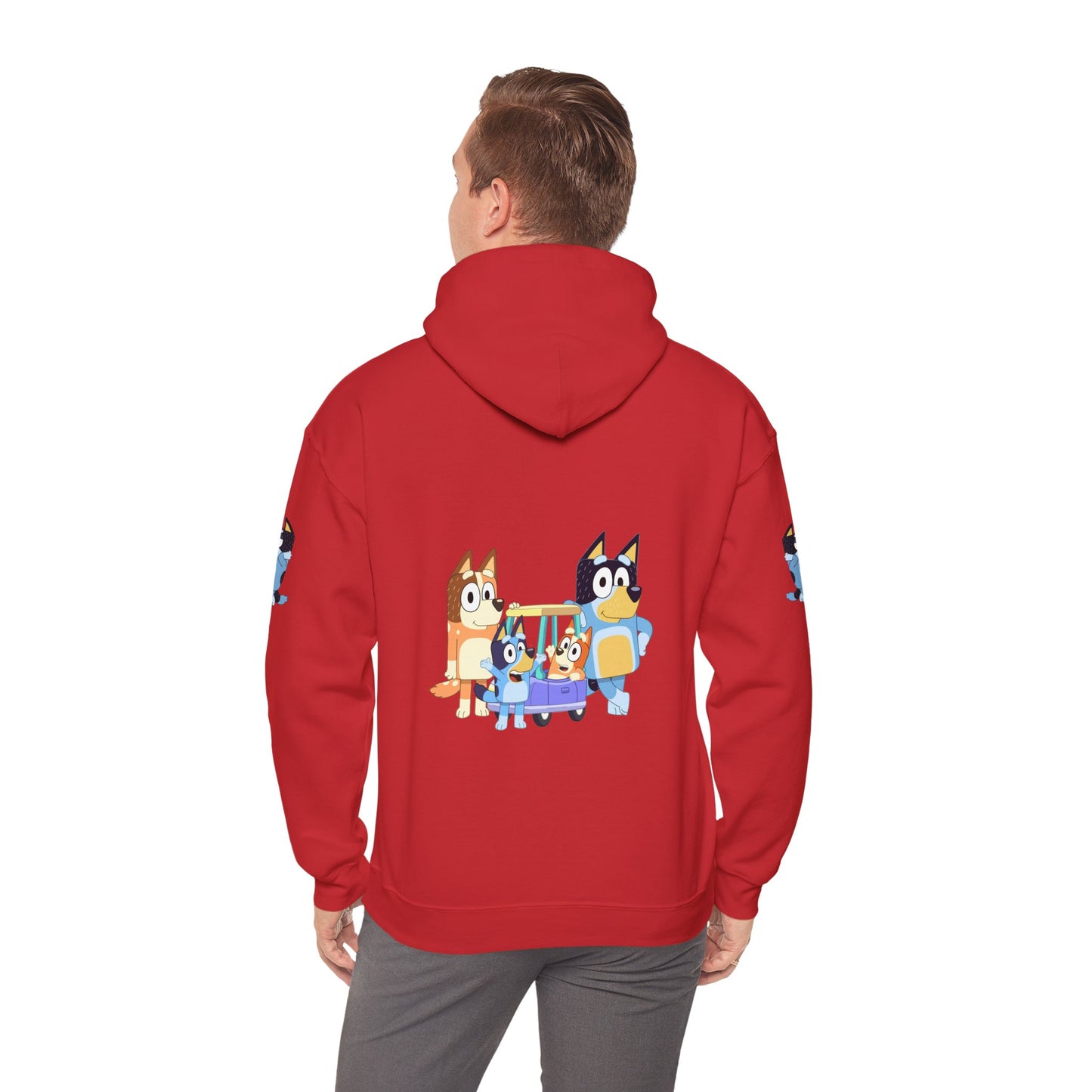 Princess Grace Bluey Fun Family Cartoon Hoodie - Unisex Heavy Blend with Playful Characters
