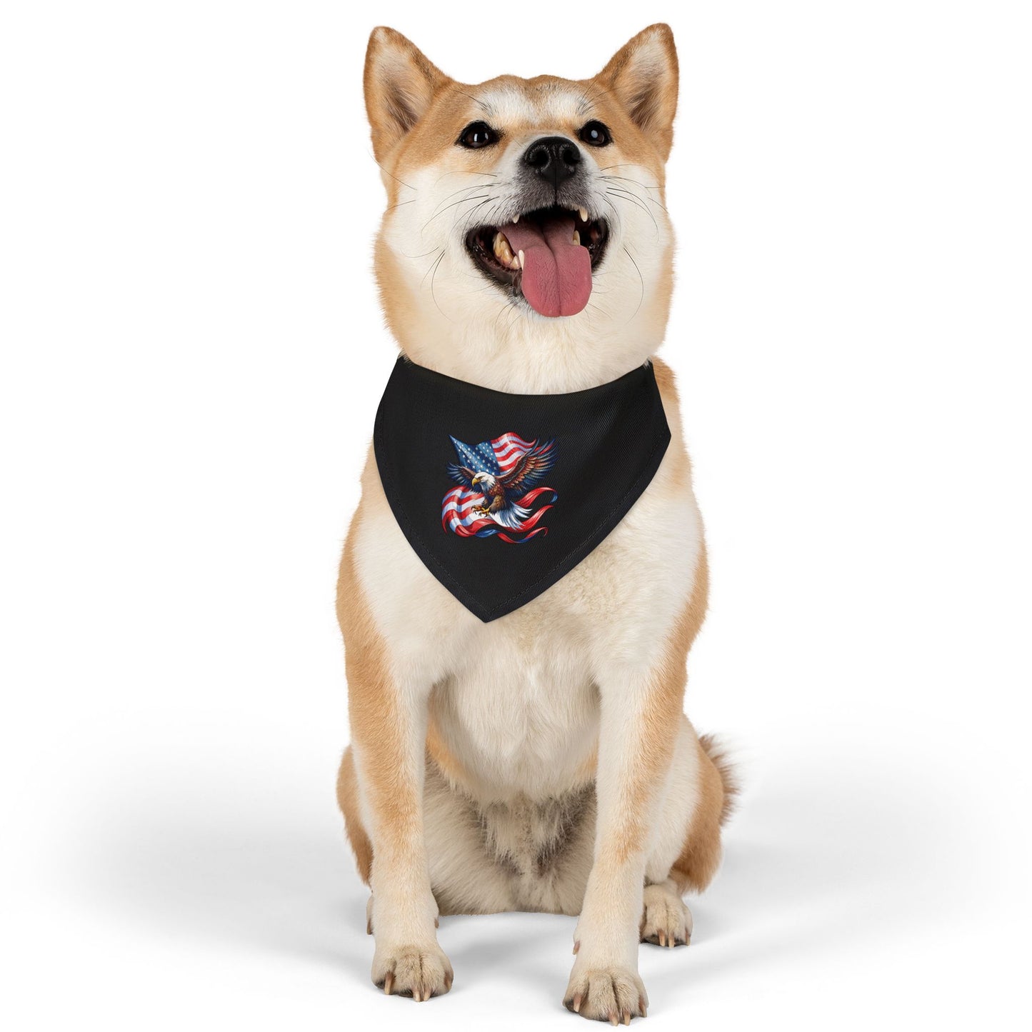 Princess Grace Patriotic Pet Bandana Collar with Eagle Design