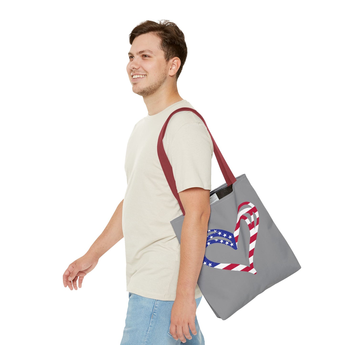 Princess Grace Patriotic Heart Tote Bag Ideal for Celebrations & Everyday Use
