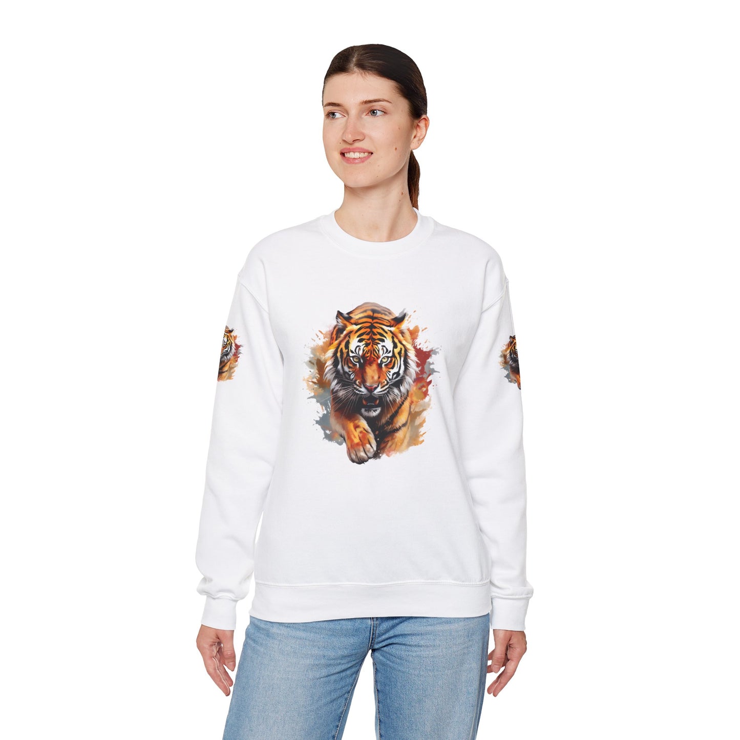 Princess Grace Majestic Tiger Unisex Heavy Blend Crewneck Sweatshirt
