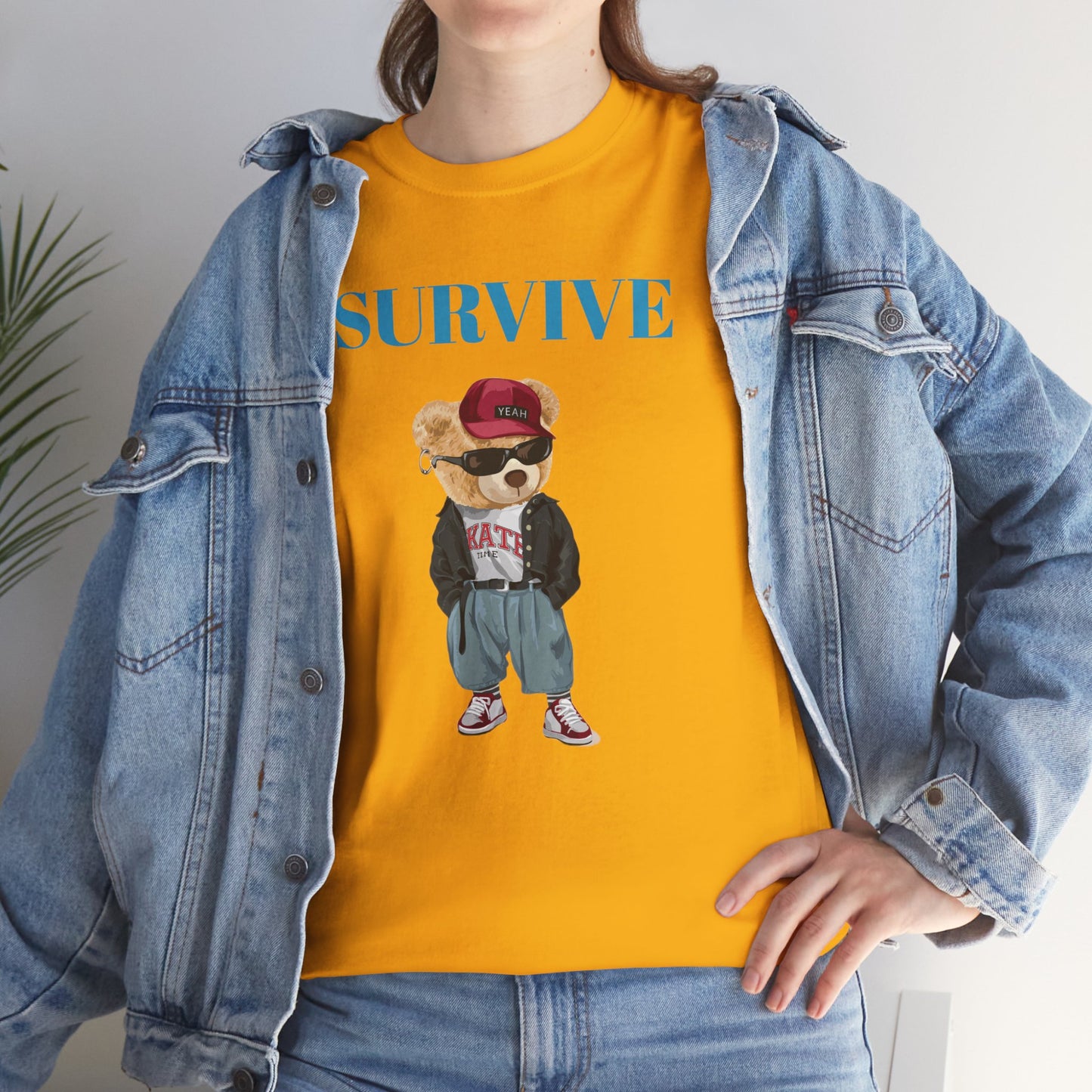Princess Grace Survive Graphic Unisex Heavy Cotton Tee Trendy Streetwear Style