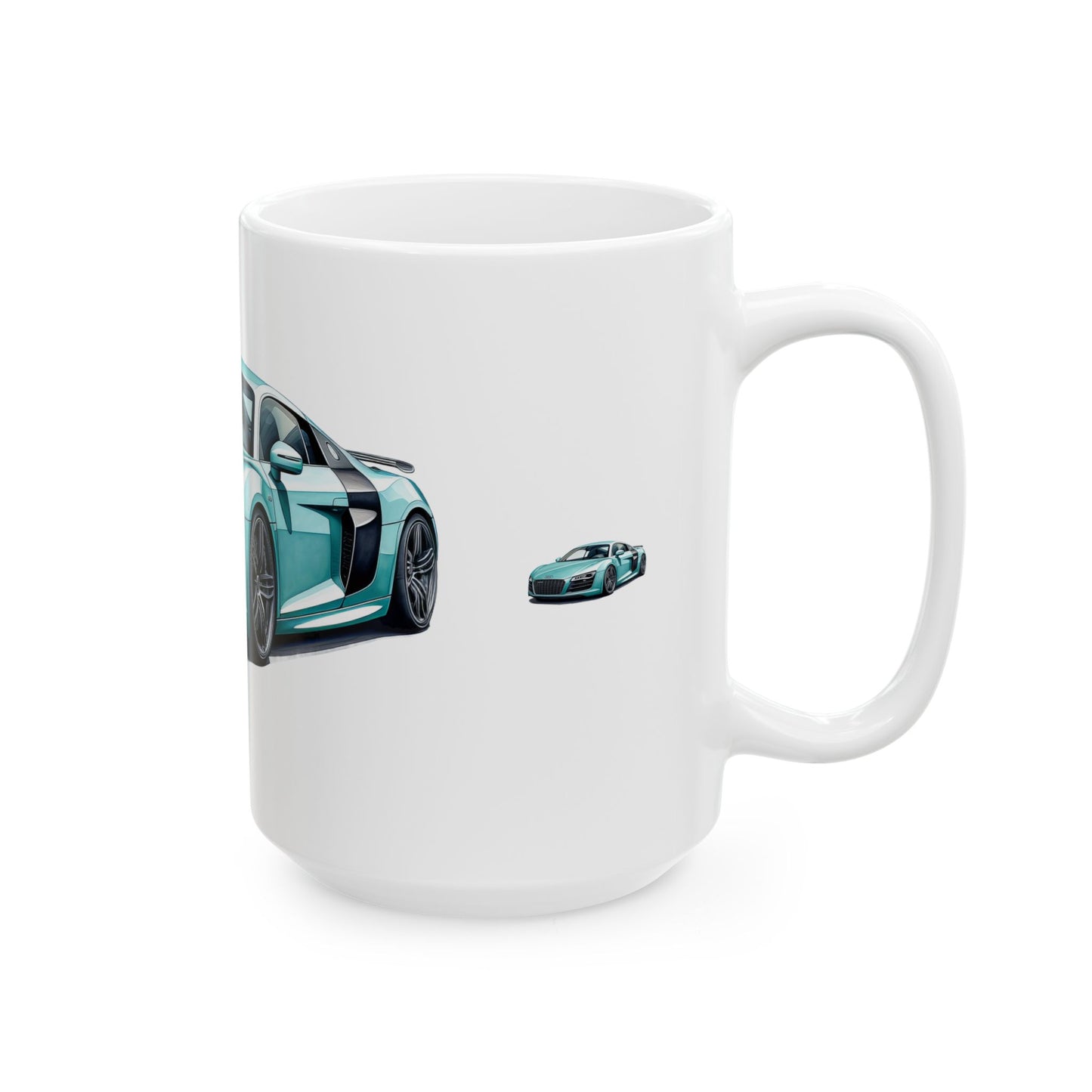 Princess Grace Sporty Car Design Ceramic Mug Perfect for Auto Enthusiasts