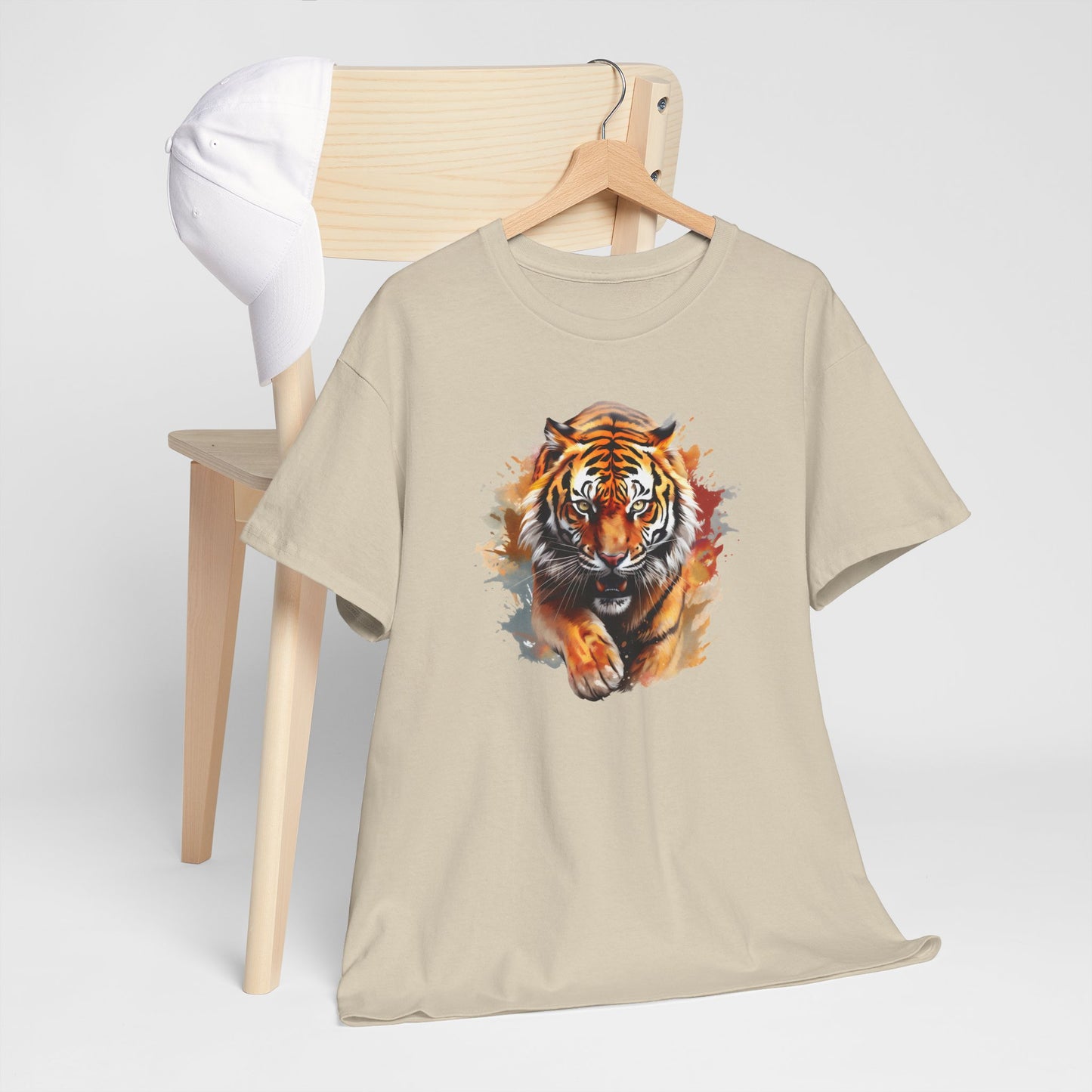 Princess Grace Fierce Tiger Unisex Heavy Cotton Tee Wild Animal Graphic Shirt