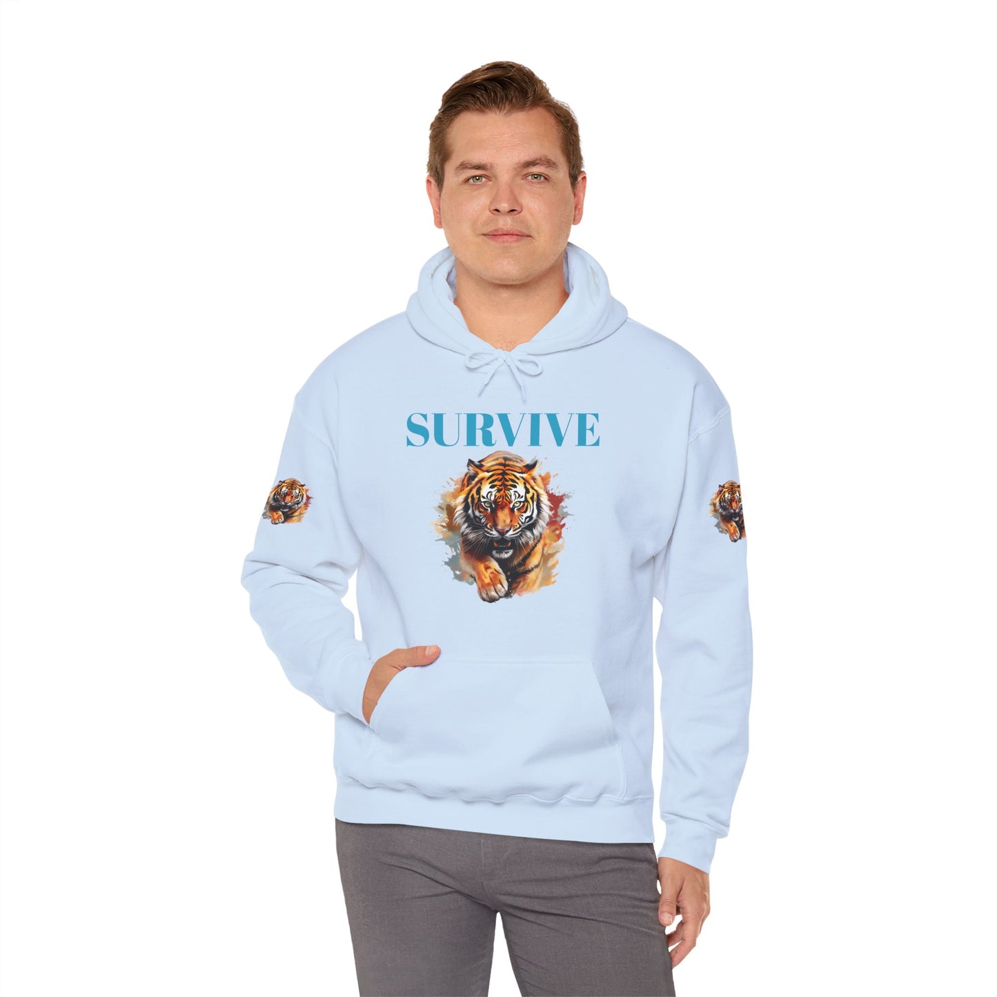 Princess Grace Survive Tiger Unisex Heavy Blend Hoodie Fierce & Inspirational Sweatshirt