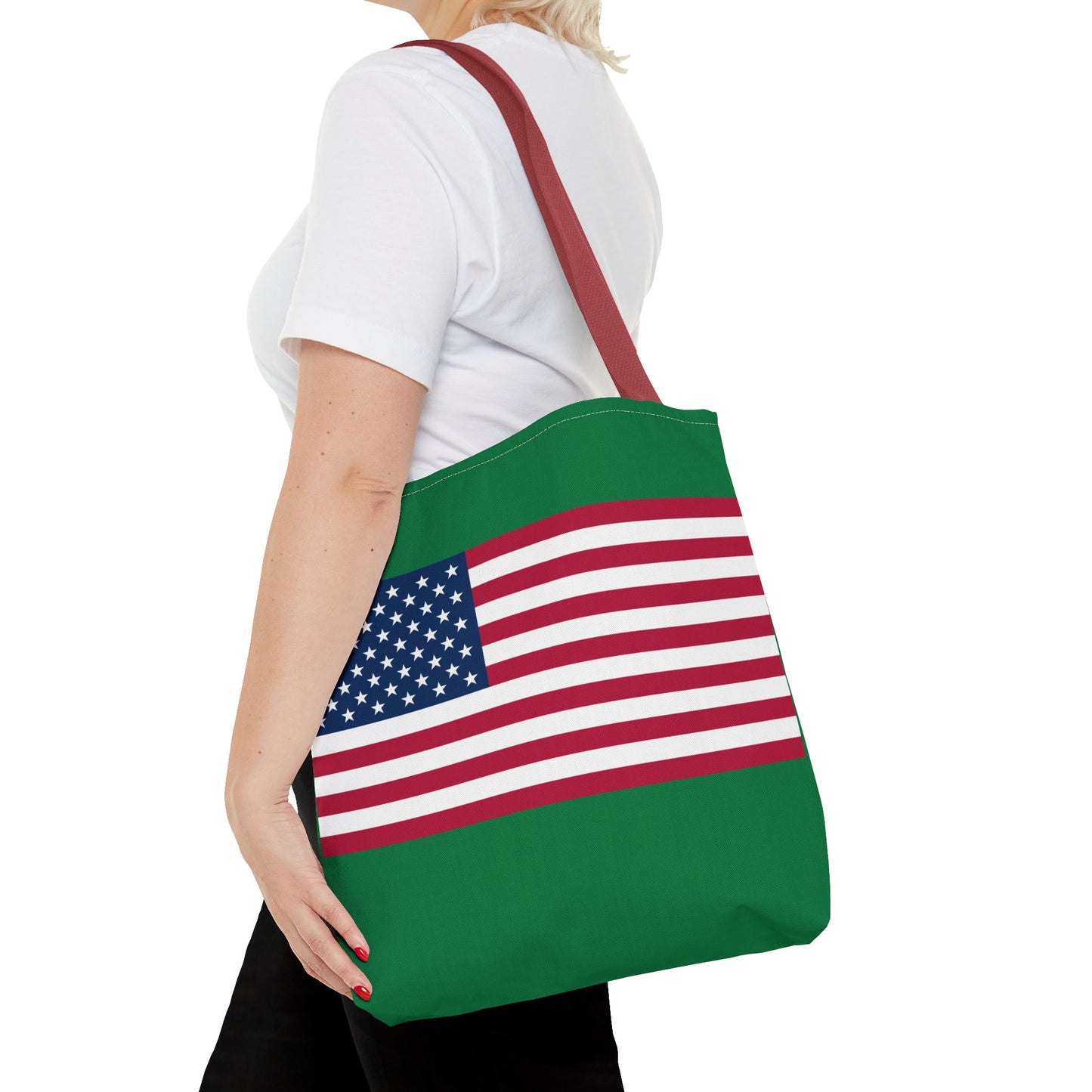 Princess Grace Patriotic Tote Bag USA Flag Design, Perfect for Independence Day