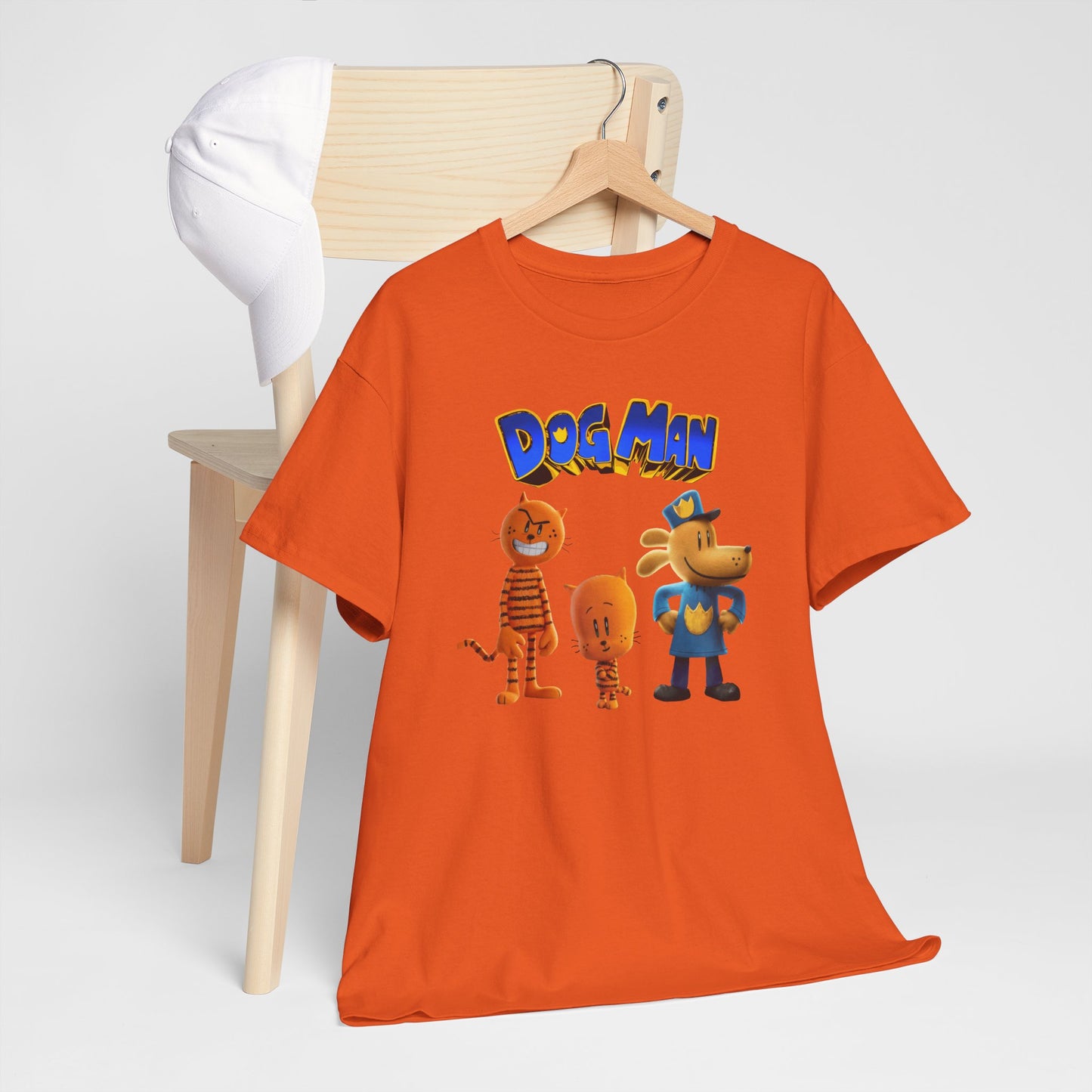Princess Grace Dog Man Cartoon Unisex Heavy Cotton Tee Fun Graphic Tee for Kids and Fans
