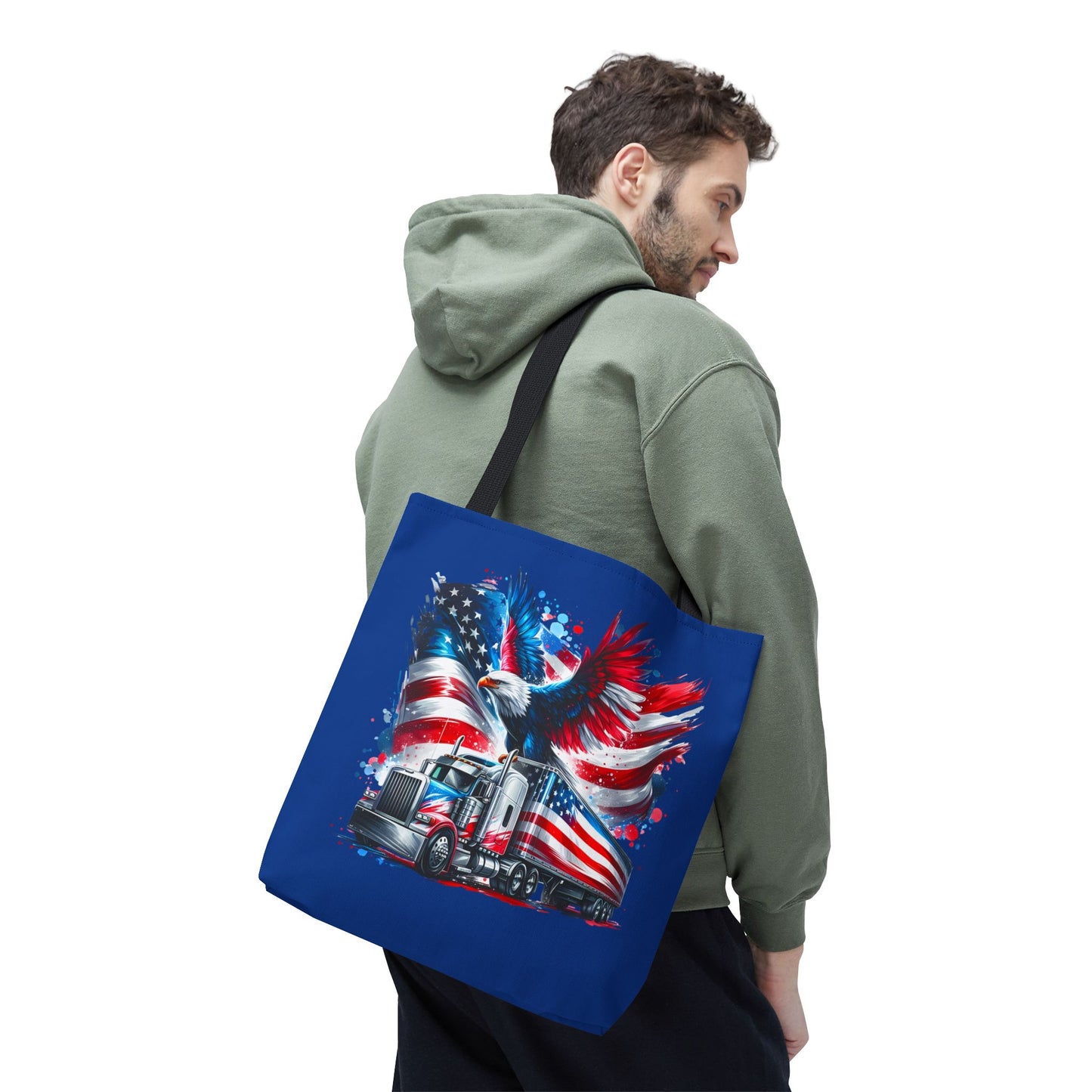Princess Grace Patriotic Eagle Truck Tote Bag American Flag Design