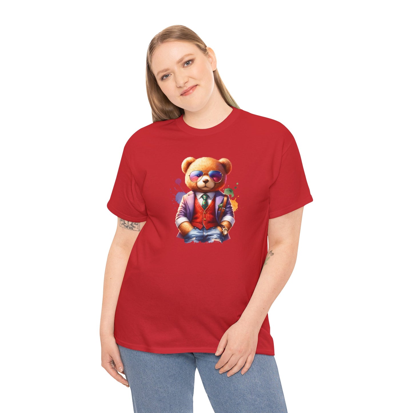 Princess Grace Trendy Teddy Bear Graphic Unisex Heavy Cotton Tee