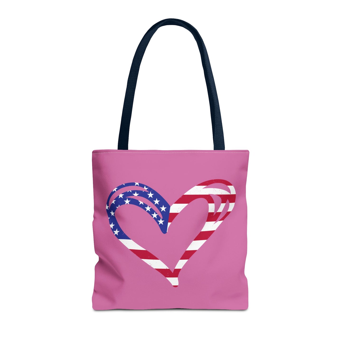 Princess Grace Patriotic Heart Tote Bag USA Flag Design