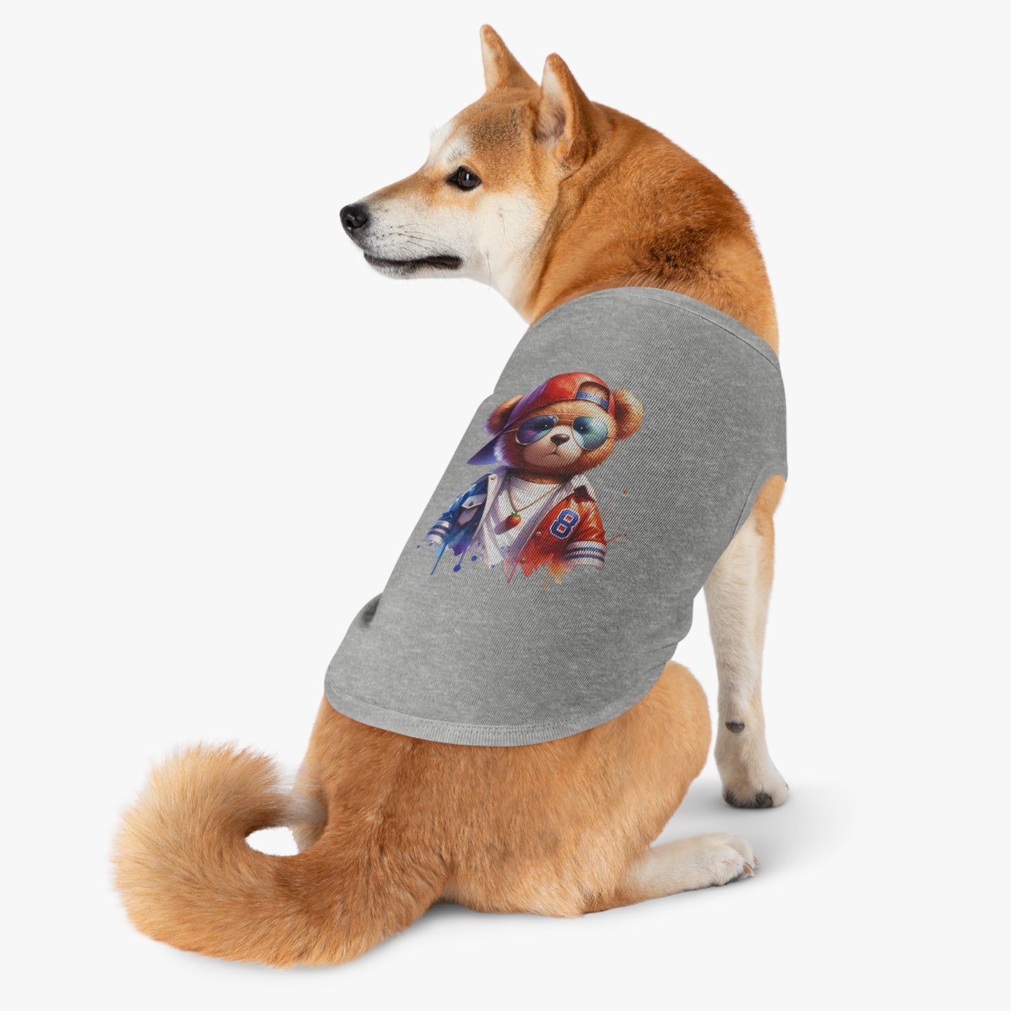 Princess Grace CUTE Cool Bear Pet Tank Top Stylish Dog Apparel for Fun Outings