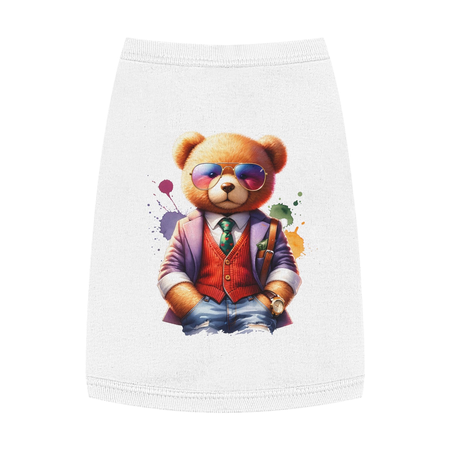 Princess Grace CUTE Stylish Pet Tank Top Trendy Bear Design for Small Dogs & Cats