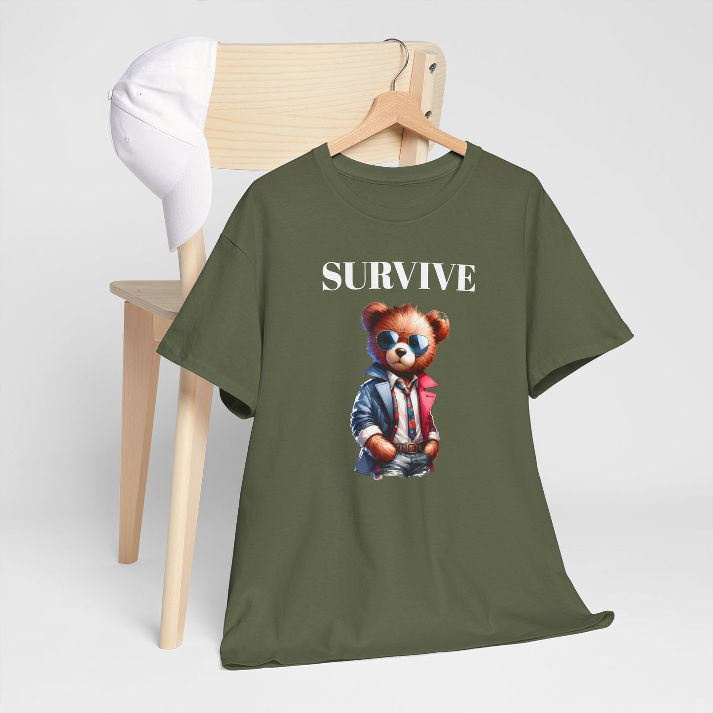 Princess Grace Survive Graphic Unisex Heavy Cotton Tee Cool Casual Wear for Animal Lovers