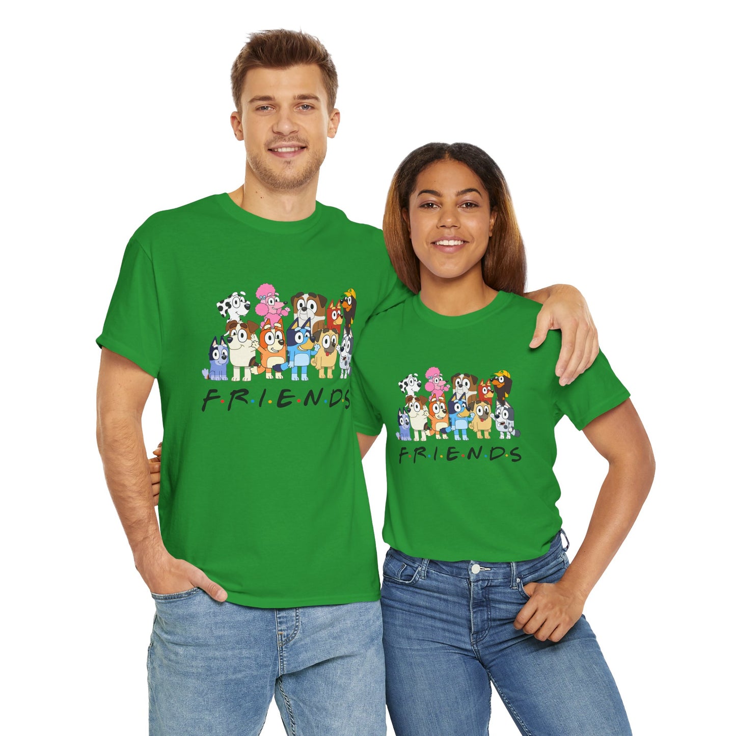 Princess Grace Bluey Friends Cartoon Unisex Heavy Cotton Tee Fun & Playful Design