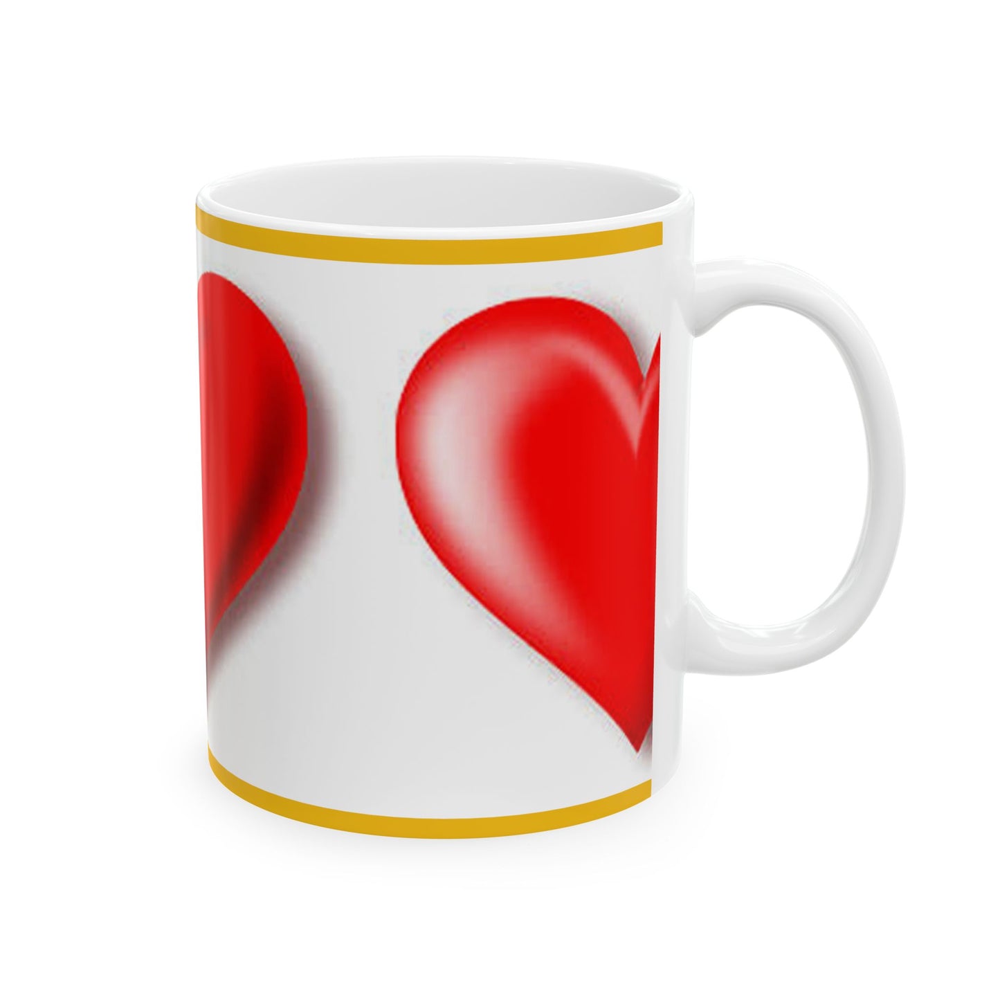 Princess Grace Red Heart Ceramic Mug Perfect for Valentine's Day and Everyday Love