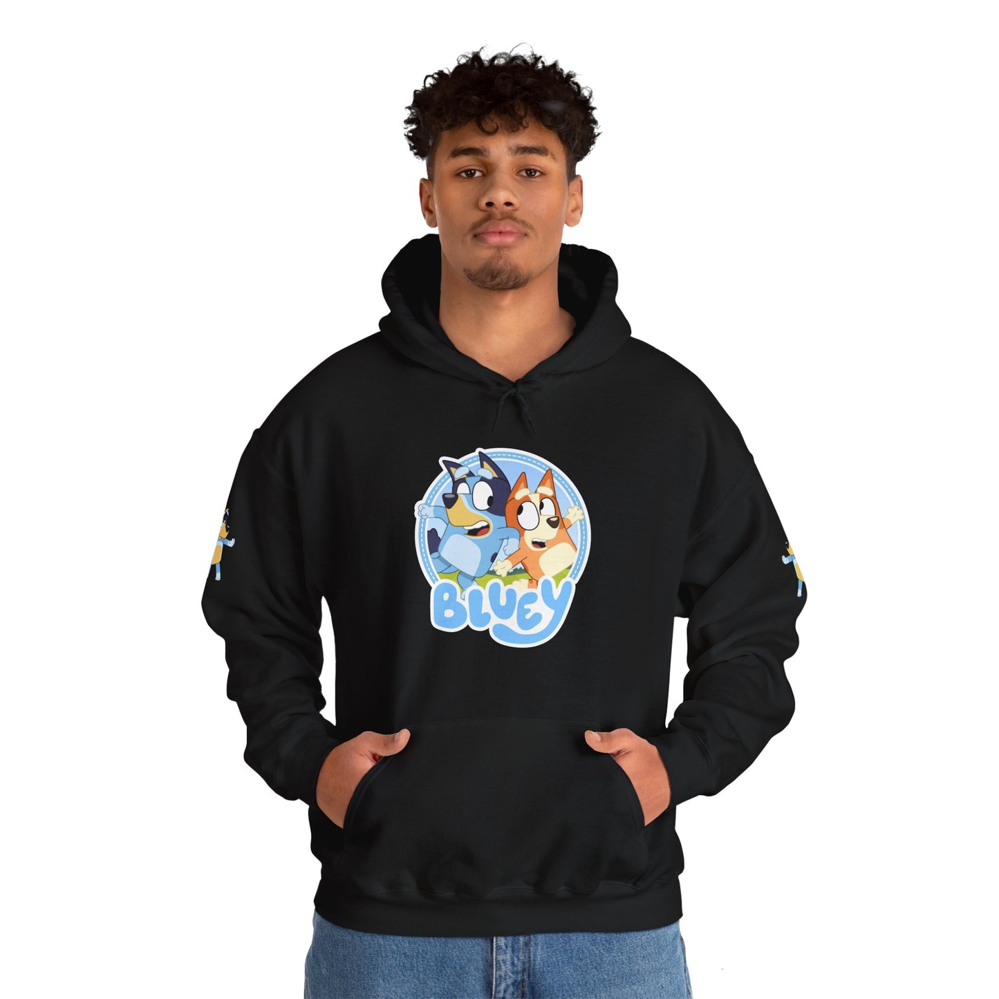 Princess Grace Bluey Unisex Heavy Blend Hoodie Cozy Cartoon Sweatshirt for Kids & Adults