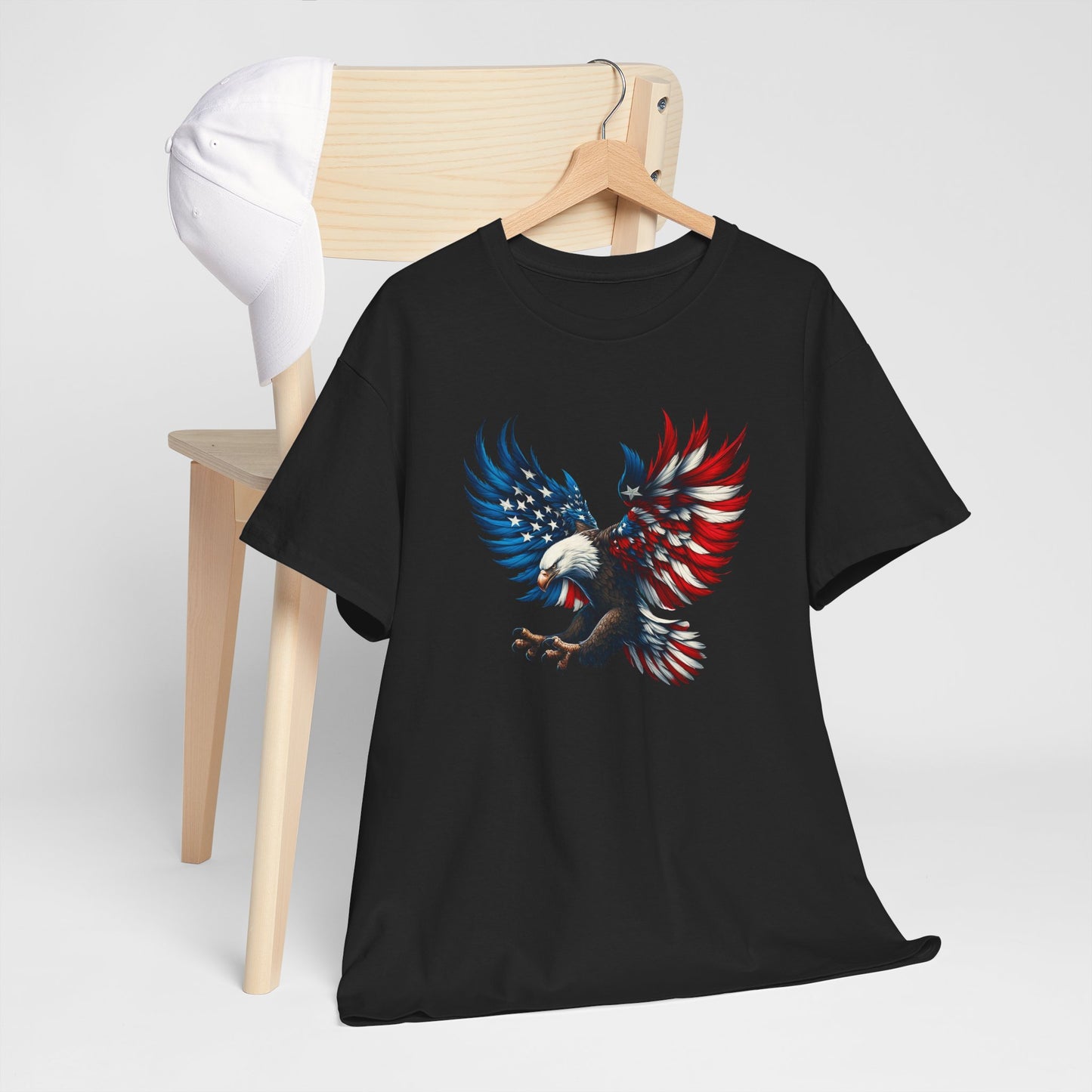 Princess Grace Patriotic Eagle Unisex Heavy Cotton Tee Bold USA Graphic Shirt