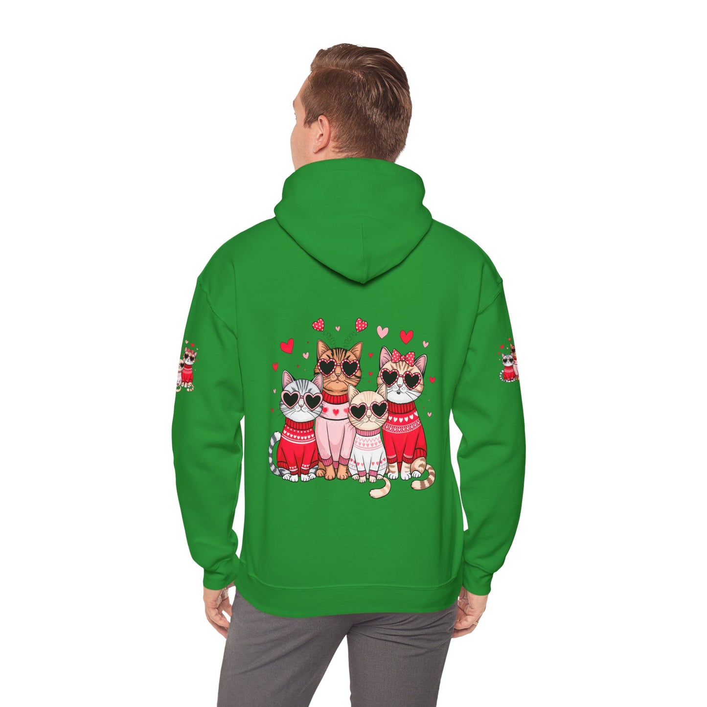 Princess Grace Cute Cat Lovers Hoodie with Heart Design