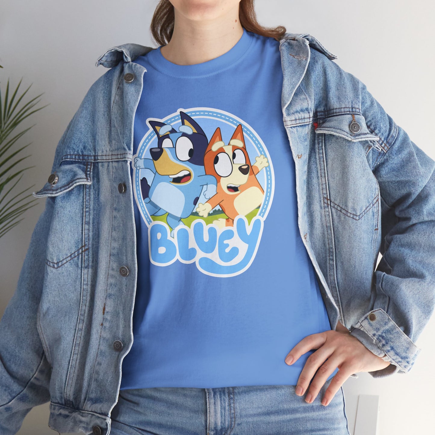 Princess Grace Bluey Fun Unisex Heavy Cotton Tee Perfect Gift for Kids and Cartoon Lovers