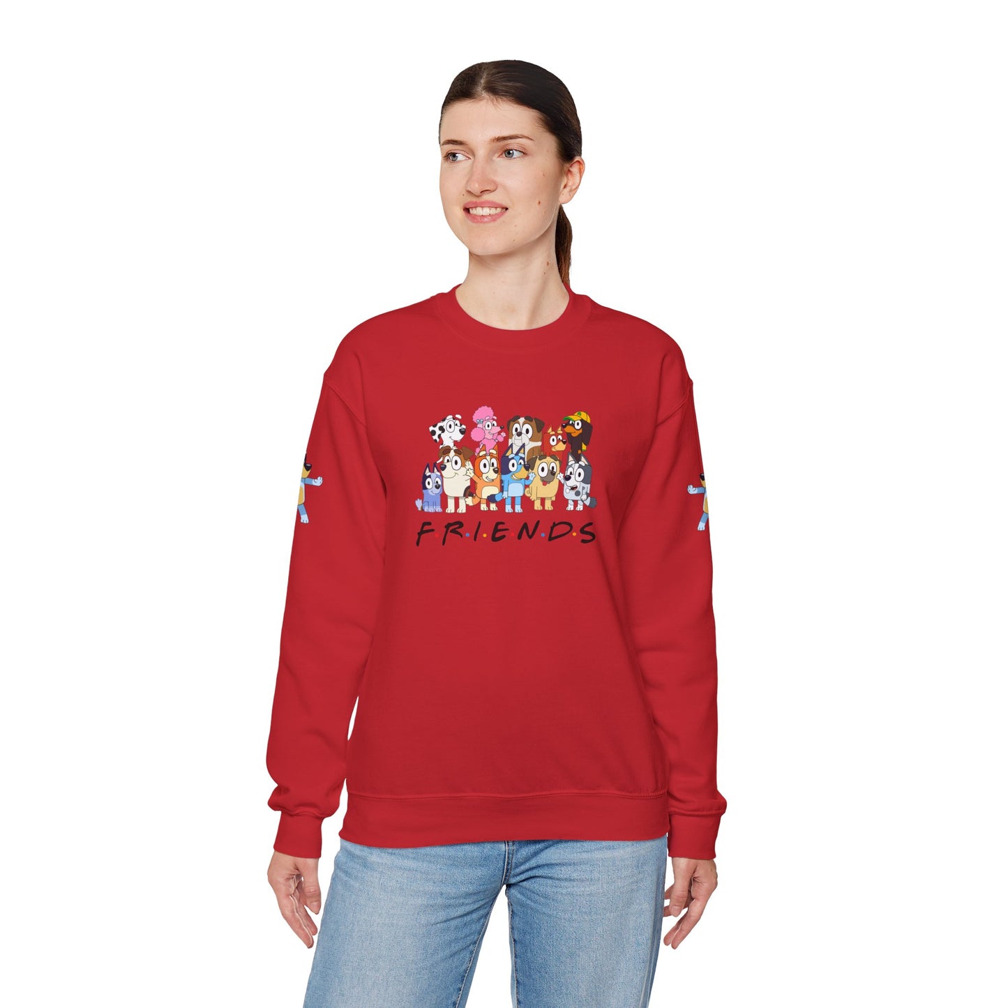 Princess Grace Bluey Friends Inspired Unisex Heavy Blend Crewneck Sweatshirt Cozy Cartoon Vibes