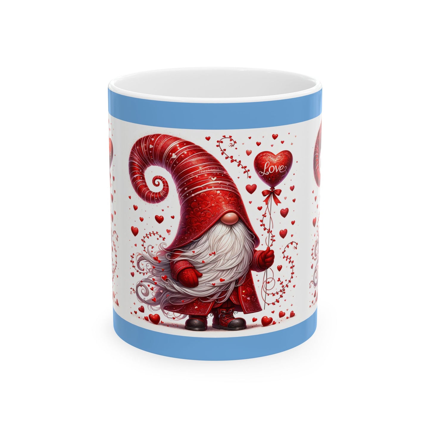 Princess Grace Love Themed Ceramic Mug with Whimsical Santa Design