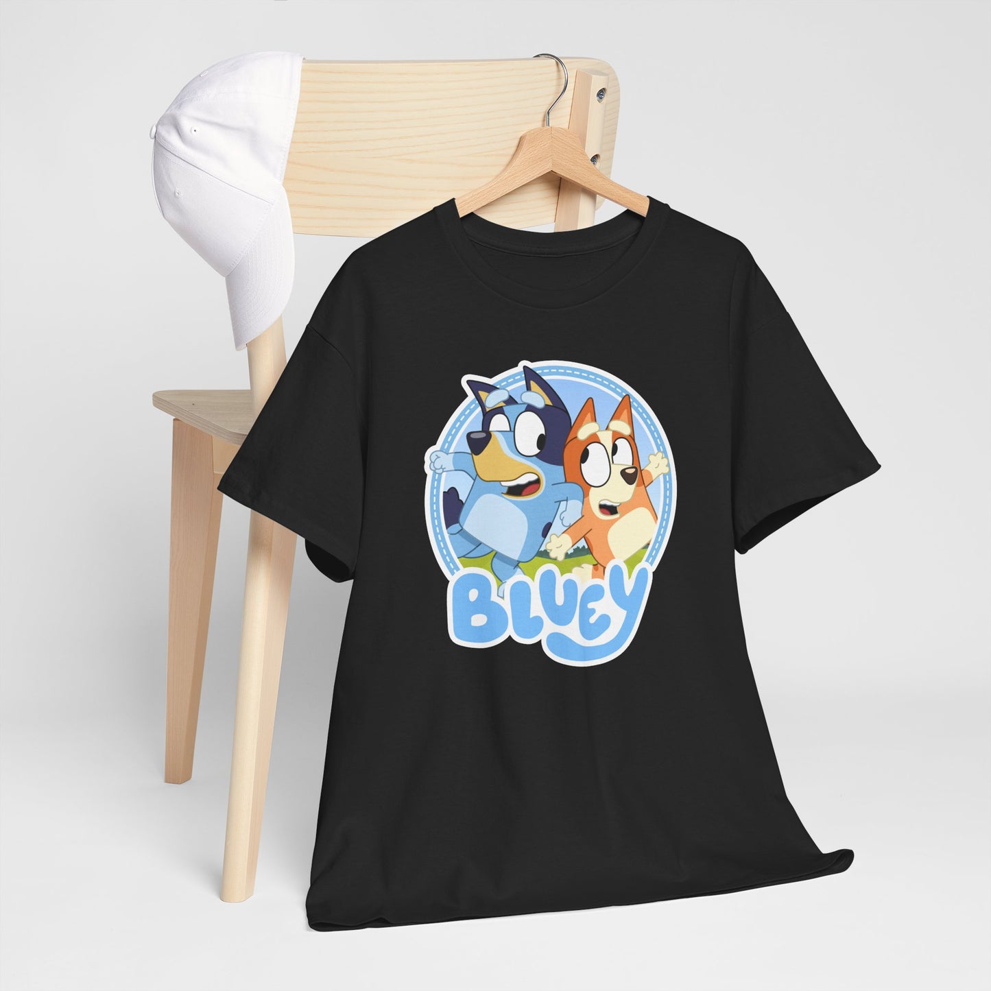 Princess Grace Bluey Fun Unisex Heavy Cotton Tee Perfect Gift for Kids and Cartoon Lovers