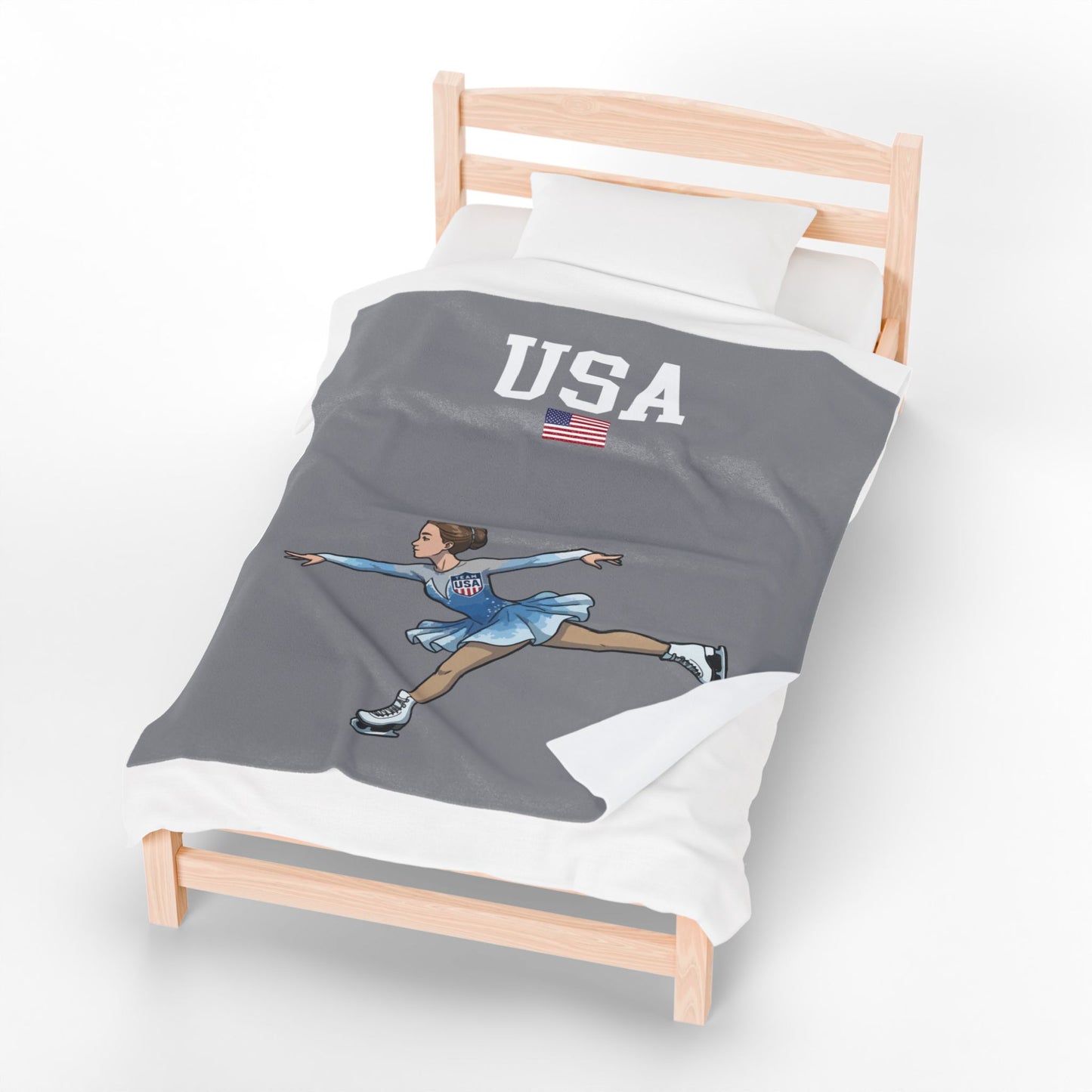 Princess Grace TEAM USA Velveteen Plush Blanket