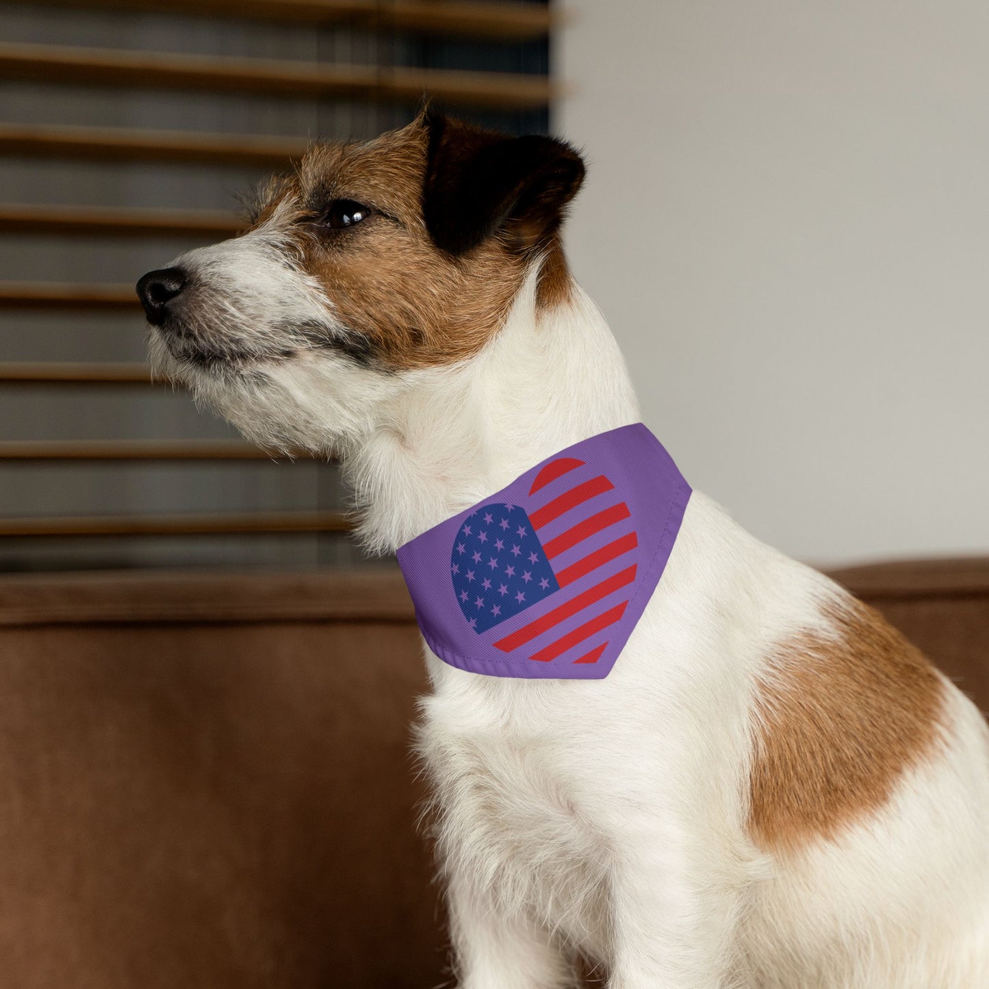 Princess Grace Patriotic Pet Bandana Collar American Heart Design for Dogs