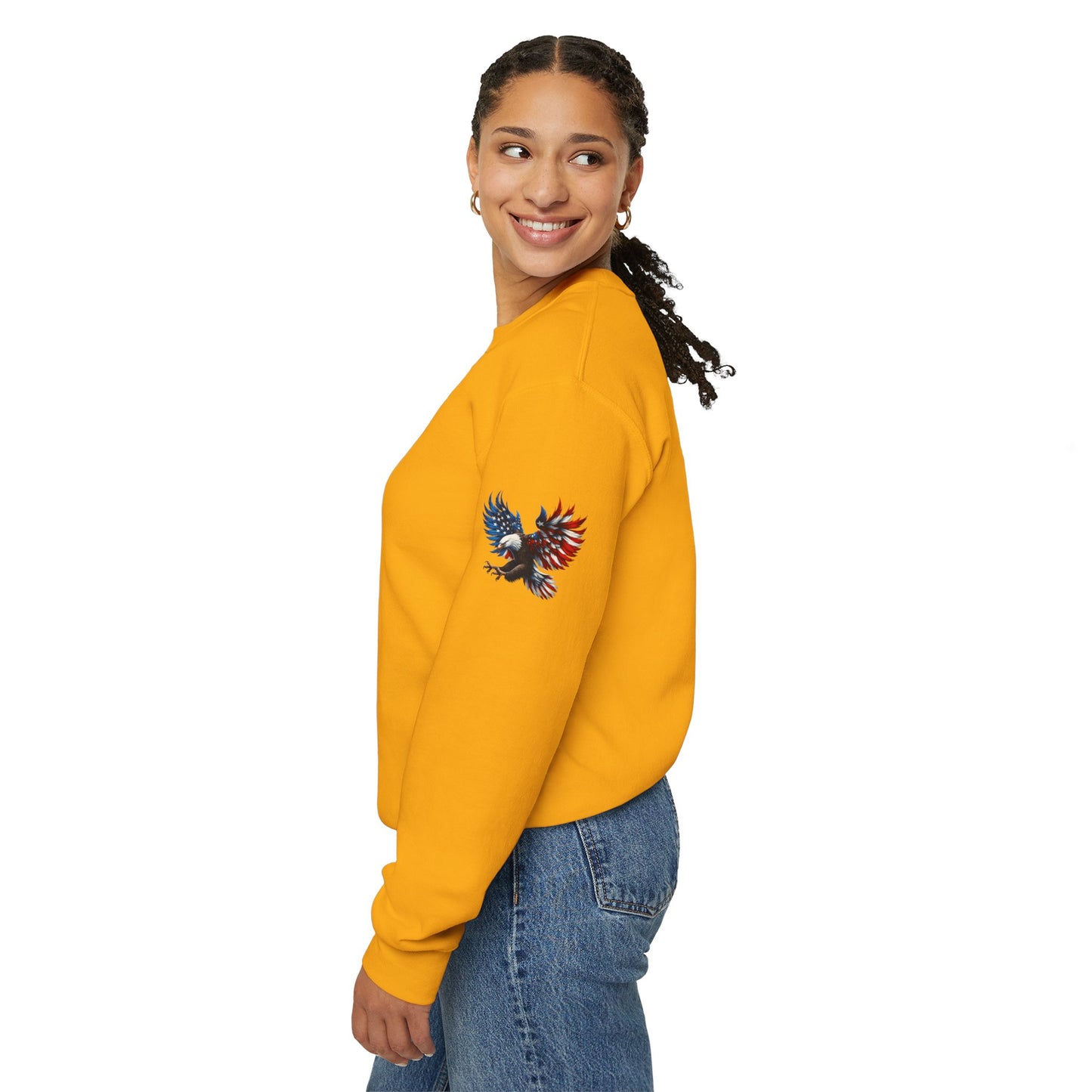 Princess Grace Patriotic Eagle Unisex Crewneck Sweatshirt