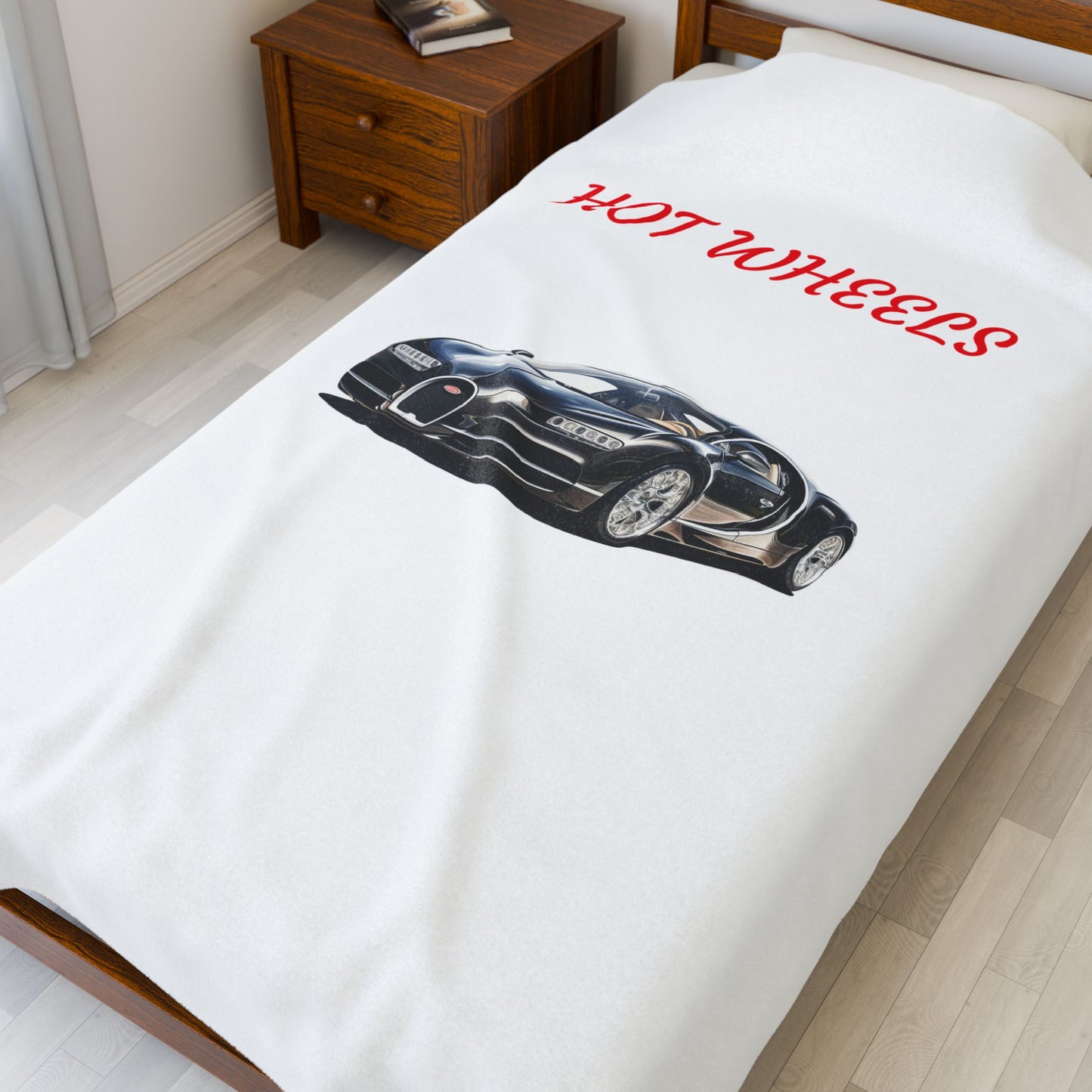 Princess Grace Hot Wheels Velveteen Plush Blanket Cozy Car Themed Throw for Kids & Car Enthusiasts