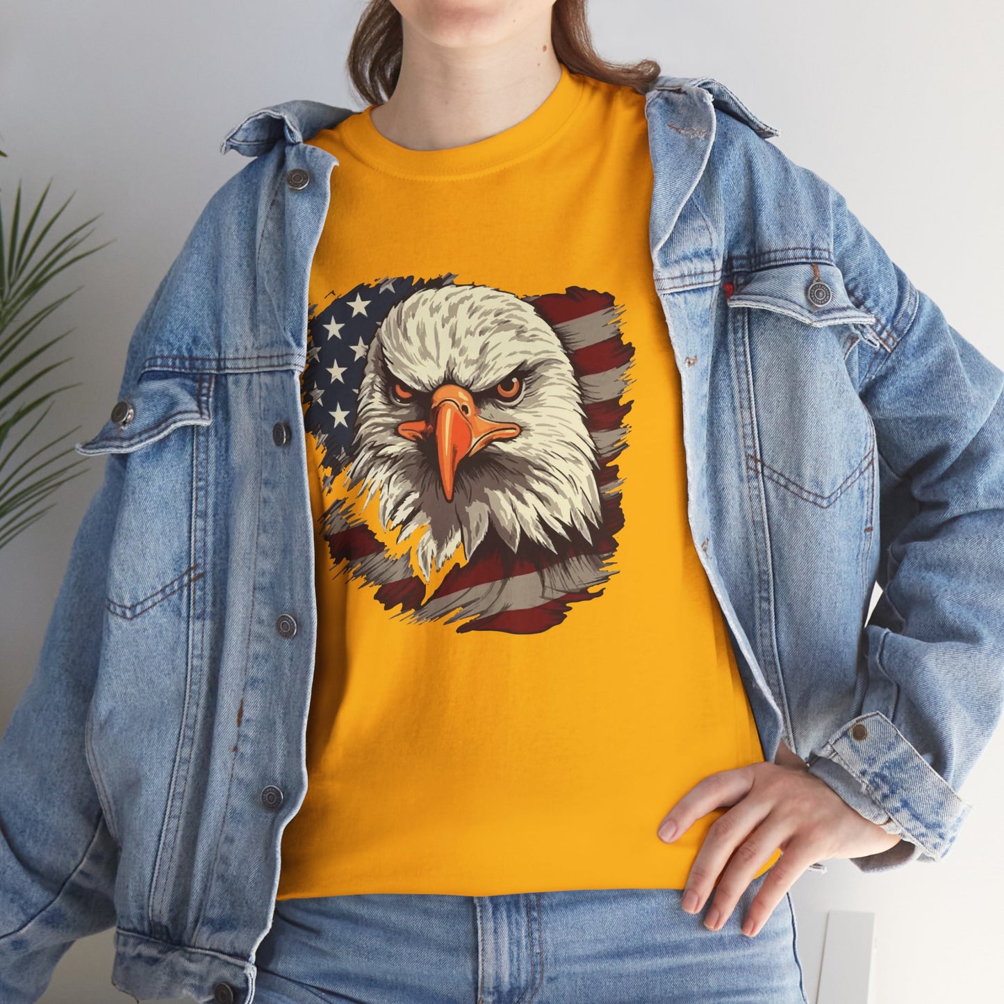 Princess Grace Patriotic Eagle Graphic Tee Unisex Heavy Cotton T-Shirt