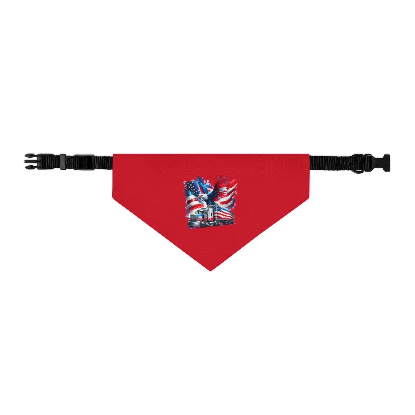 Princess Grace Patriotic Pet Bandana Collar for Dogs Red with American Flag Design