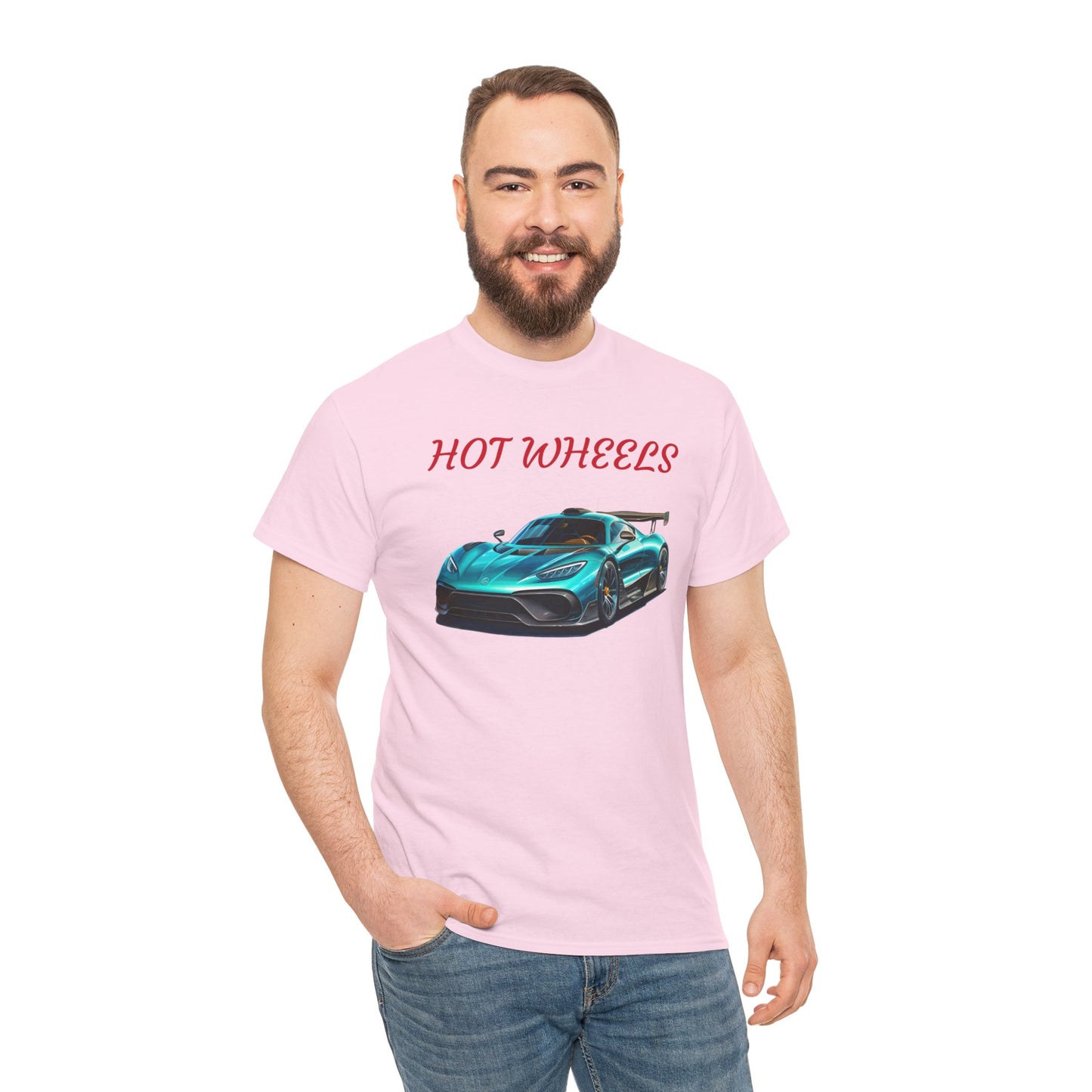 Princess Grace Hot Wheels Unisex Heavy Cotton Tee Cool Car Graphic T-Shirt for Automotive Enthusiasts