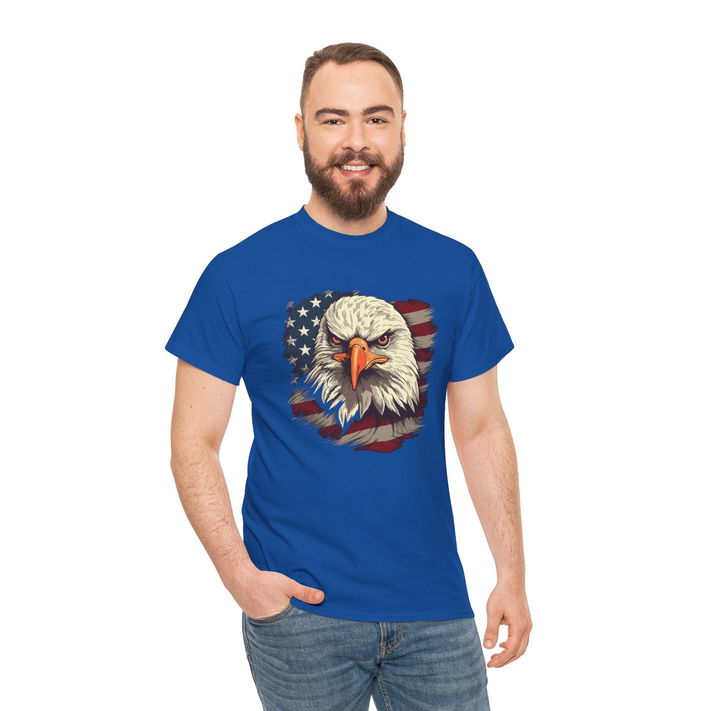 Princess Grace Patriotic Eagle Graphic Tee Unisex Heavy Cotton T-Shirt