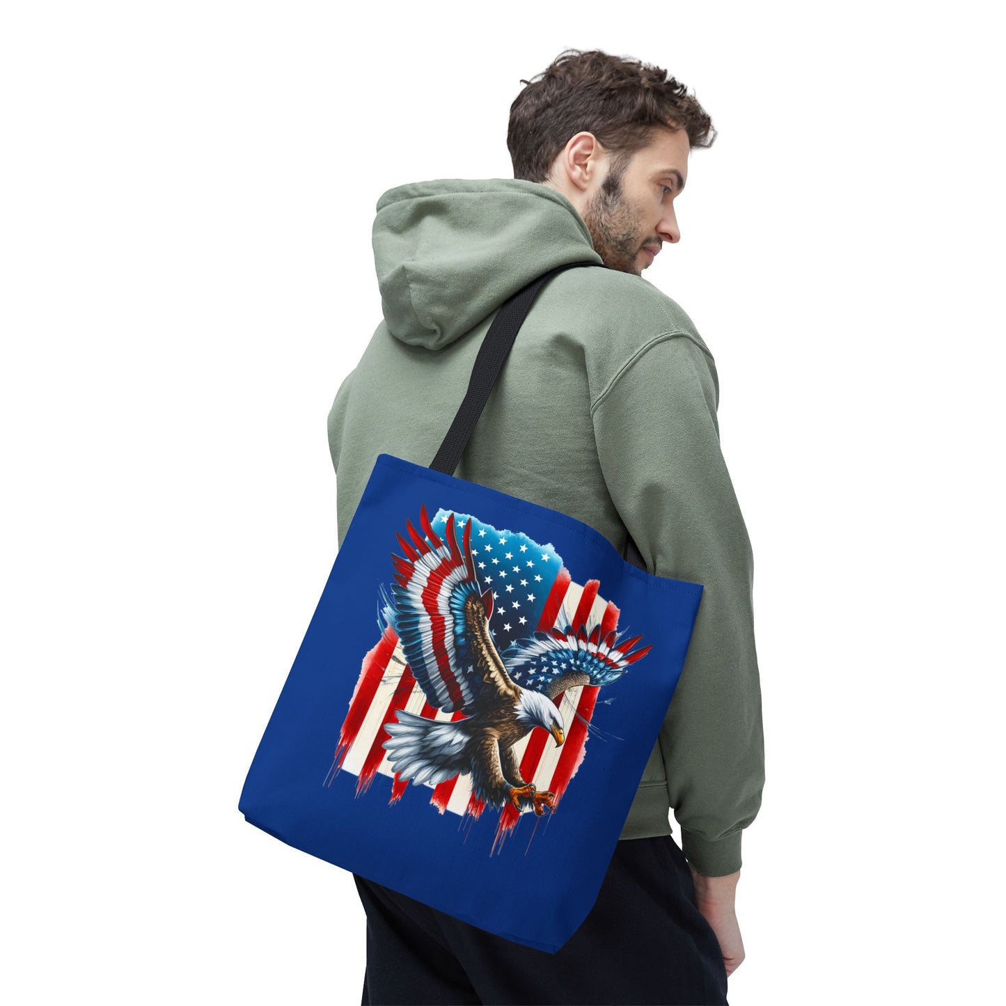 Princess Grace Patriotic Eagle Tote Bag American Flag Design
