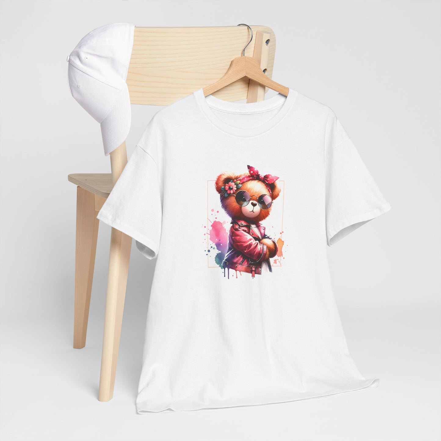 Princess Grace Cool Bear Graphic Unisex Heavy Cotton Tee Perfect for Casual Wear