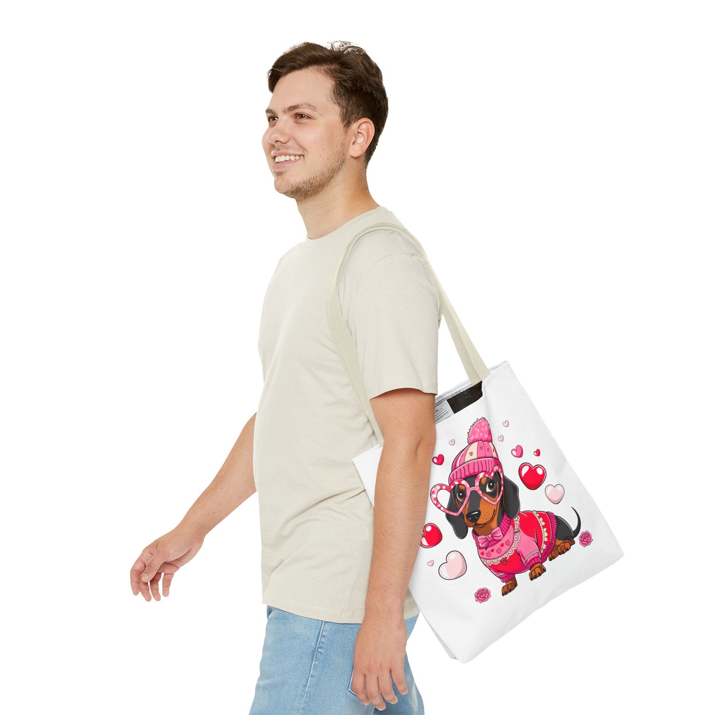 Princess Grace Cute Dog Love Tote Bag Perfect Gift for Dog Lovers on Valentine's Day