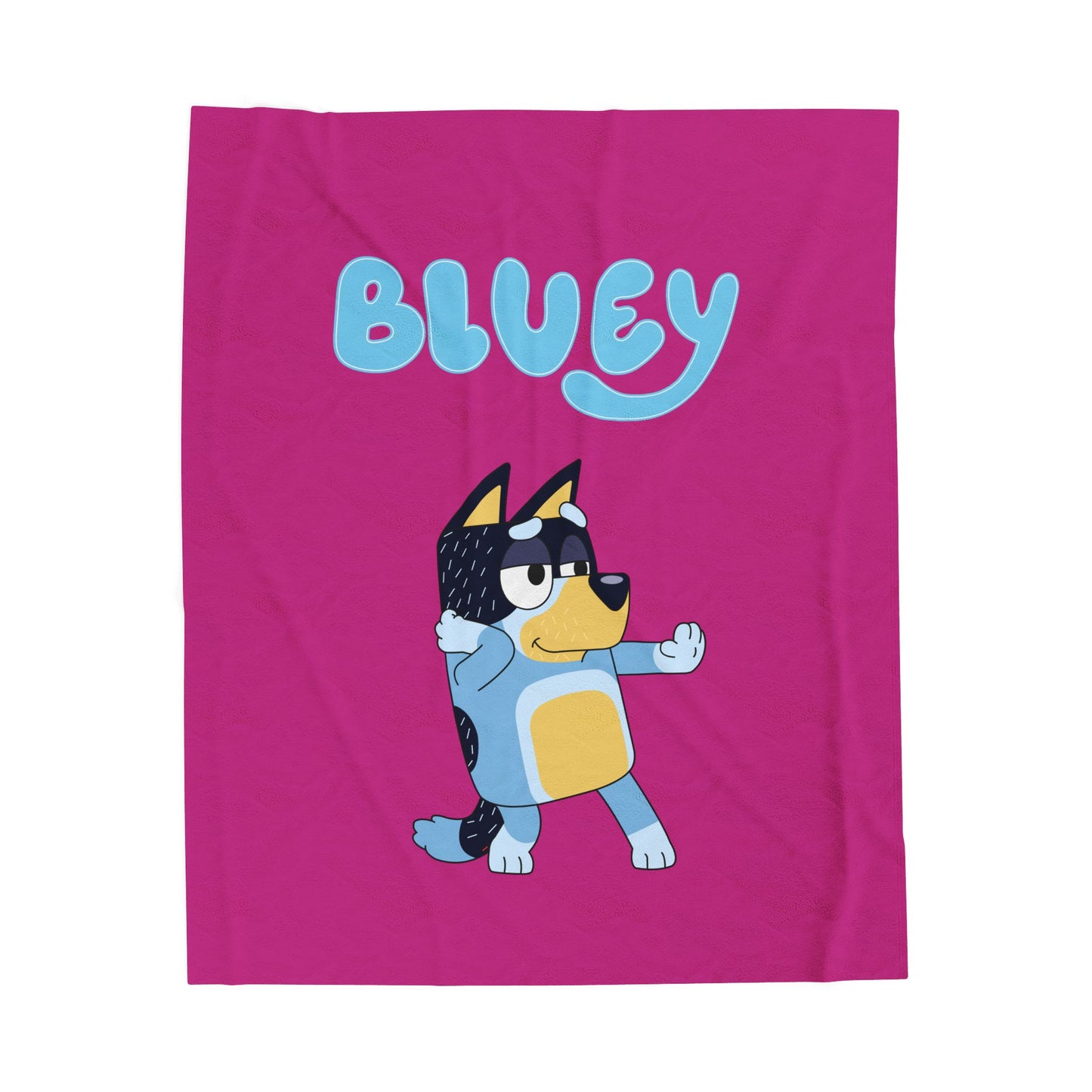 Princess Grace Bluey Velveteen Plush Blanket Cozy Kids Throw for Playtime & Snuggles