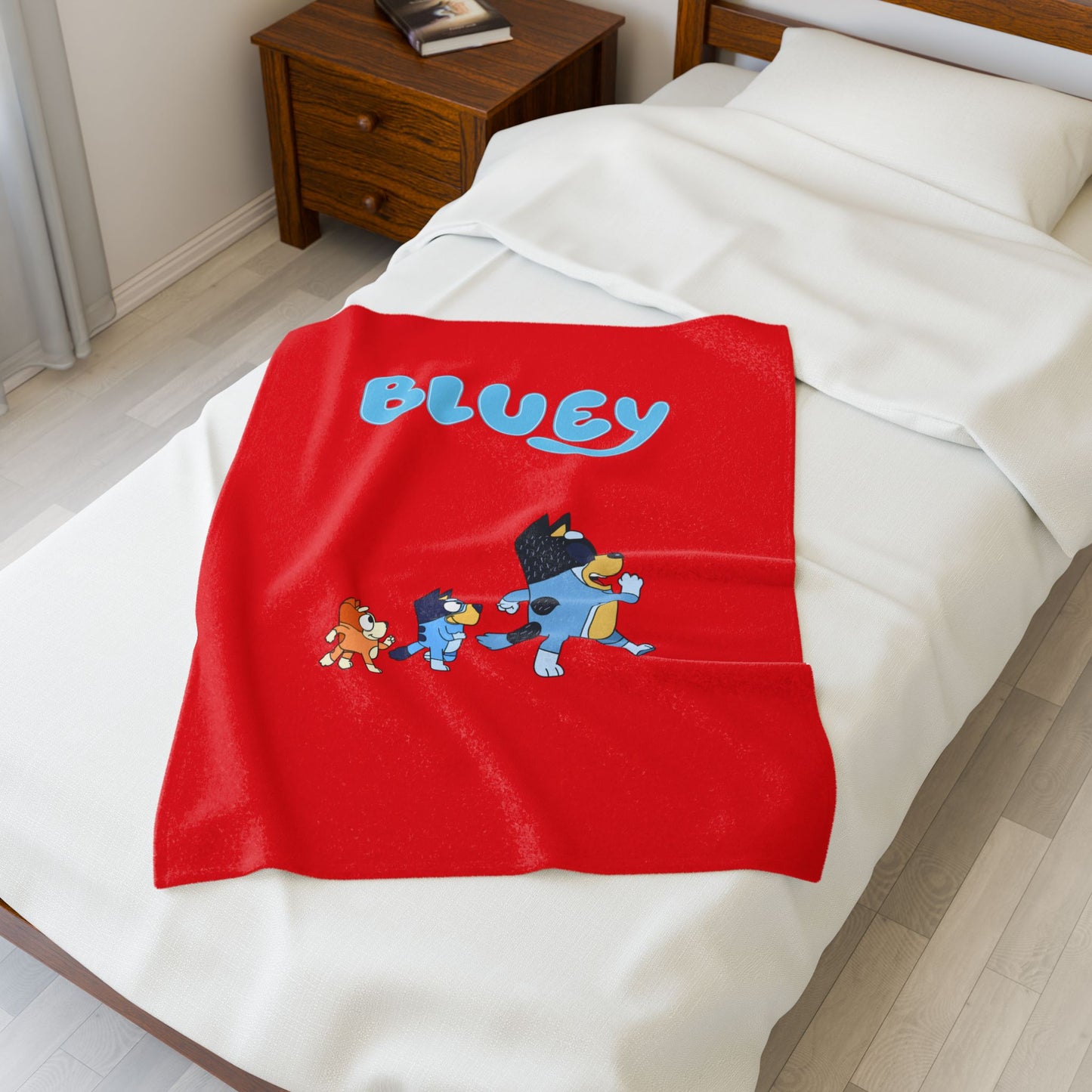 Princess Grace Bluey Velveteen Plush Blanket Cozy Kids Blanket for Playtime & Naptime
