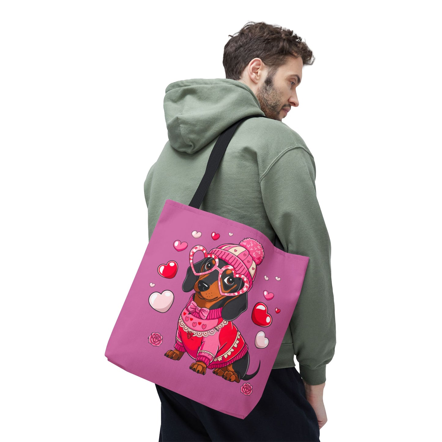 Princess Grace Adorable Dachshund Love Tote Bag Cute Dog Design for Pet Lovers