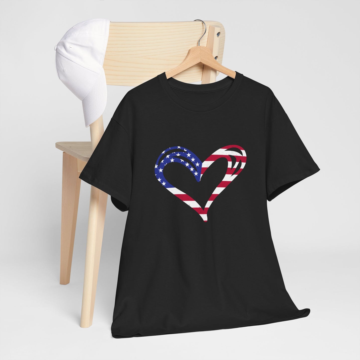 Princess Grace Patriotic Heart Unisex Heavy Cotton Tee