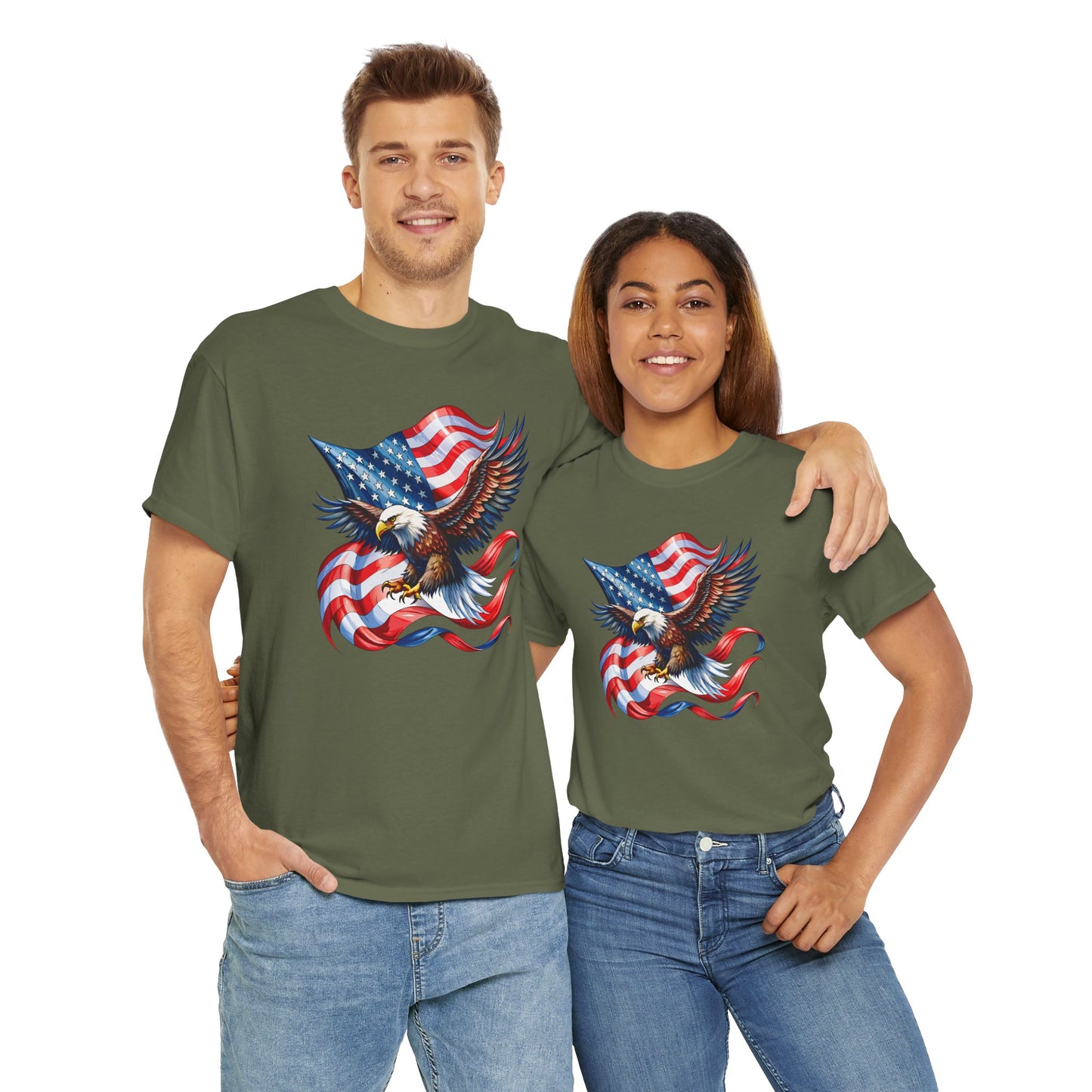 Princess Grace Patriotic Eagle Graphic Unisex Heavy Cotton Tee