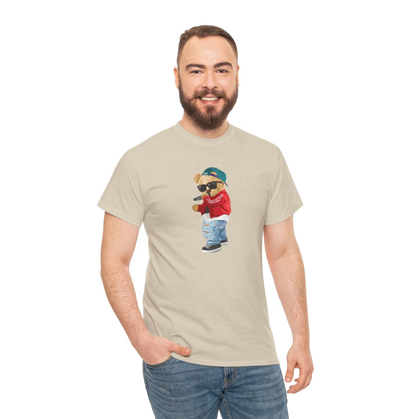 Princess Grace Cool Bear Graphic Unisex Heavy Cotton Tee Trendy Casual Wear