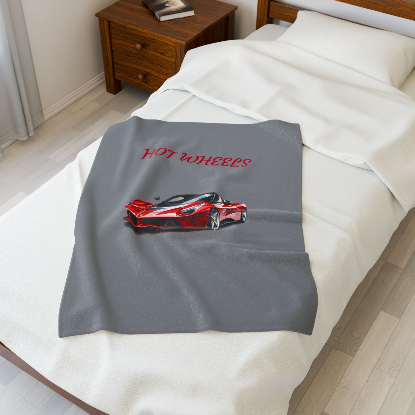 Princess Grace Hot Wheels Velveteen Plush Blanket for Car Enthusiasts