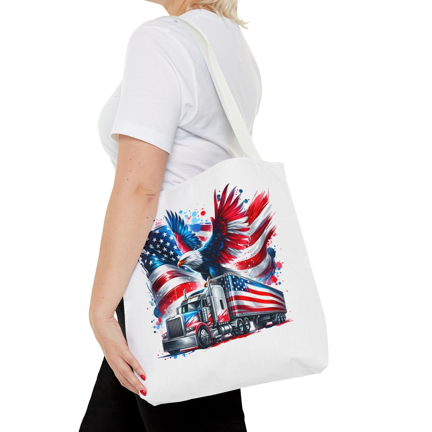 Princess Grace Patriotic Eagle Tote Bag American Flag Design